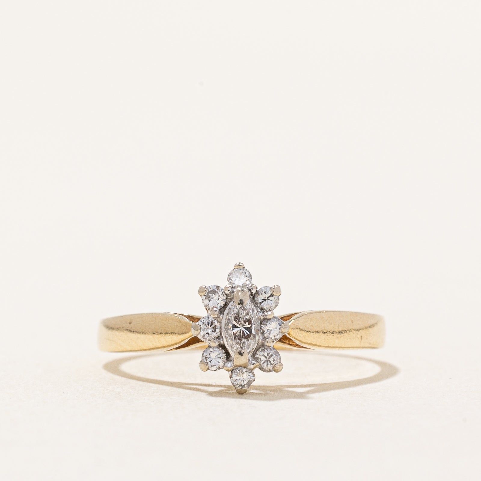 Diamond Flower Ring | 0.13ctw | SZ 4.5 |