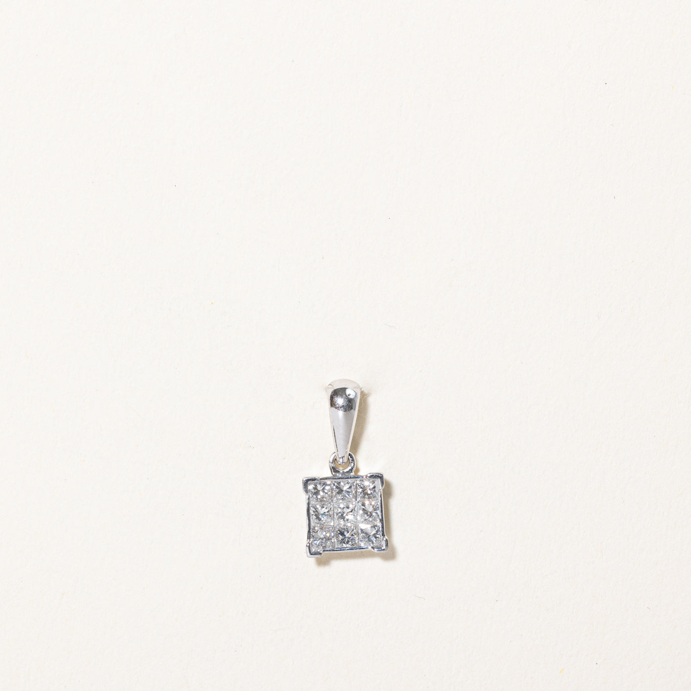 Illusion Set Princess Cut Diamond Pendant | 0.50ctw |