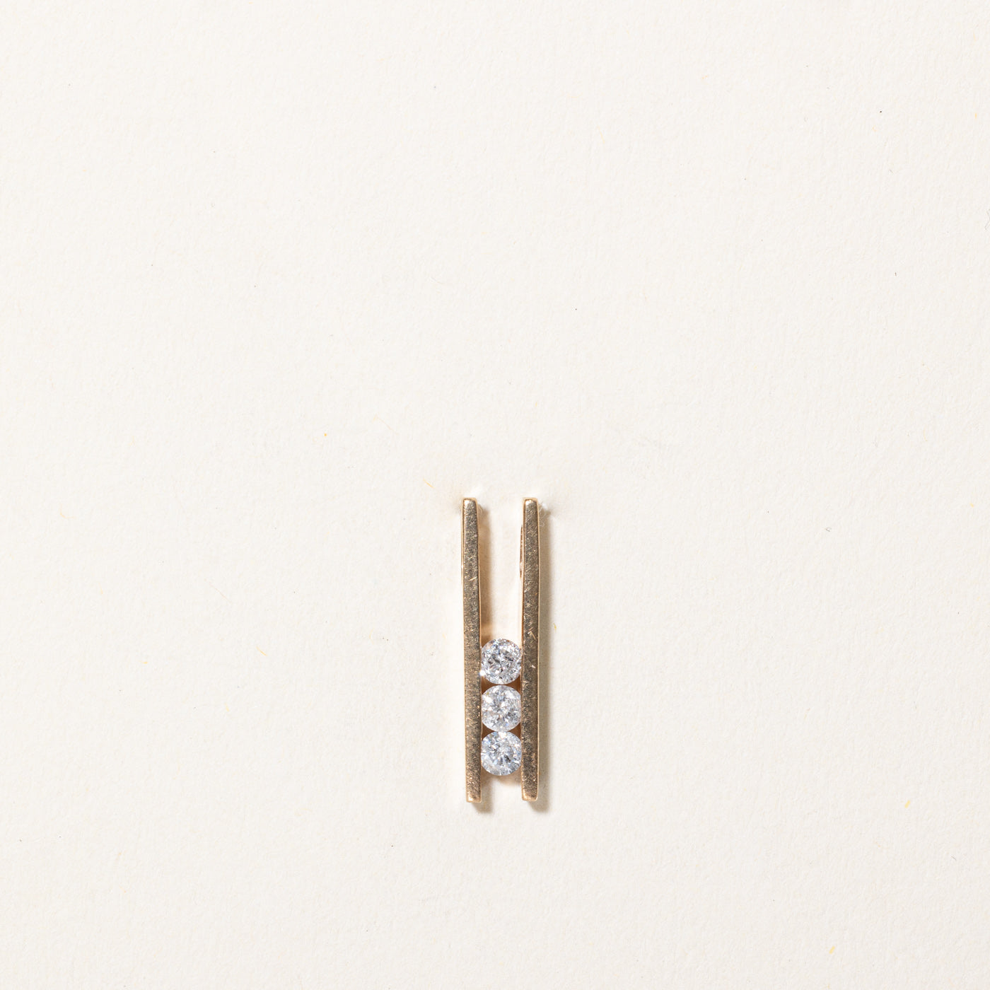 Tension Set Diamond Column Pendant | 0.27ctw |