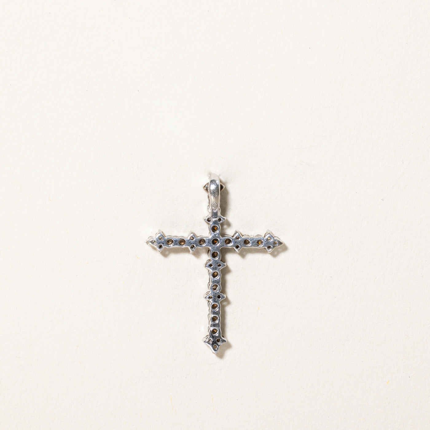 Champagne & White Diamond Cross Pendant | 0.32ctw, 0.15ctw |