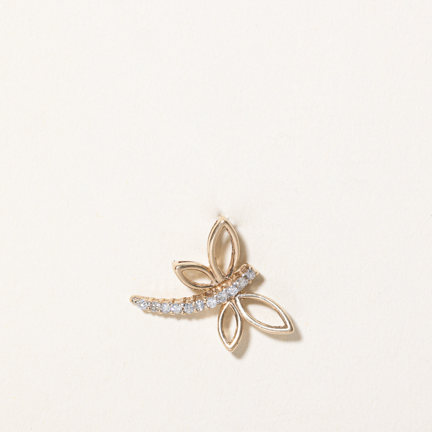 Diamond Dragonfly Pendant | 0.16ctw |