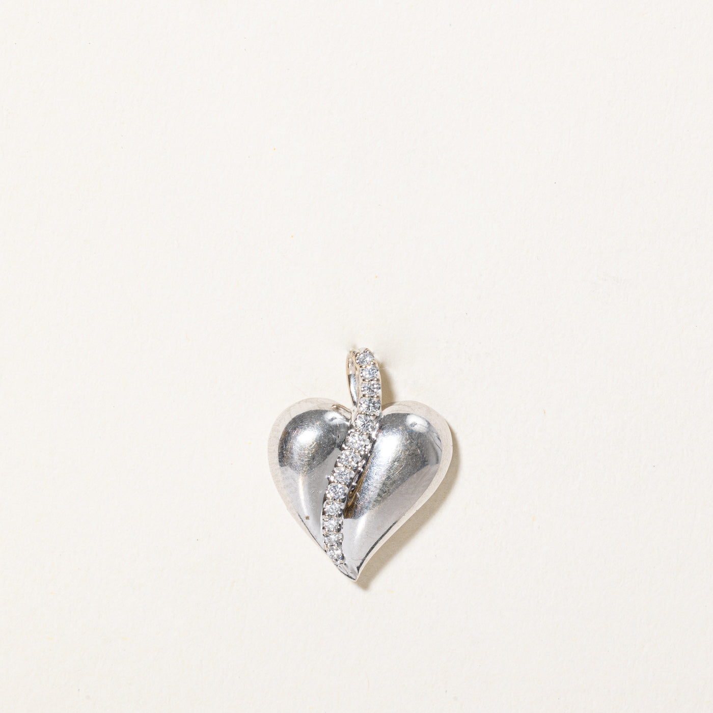 Diamond Puffed Heart Pendant | 0.09ctw |