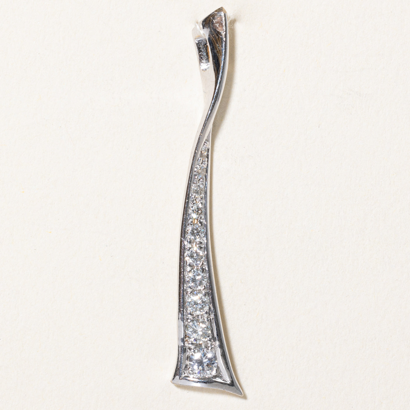 Curved Diamond Drop Pendant | 0.30ctw |