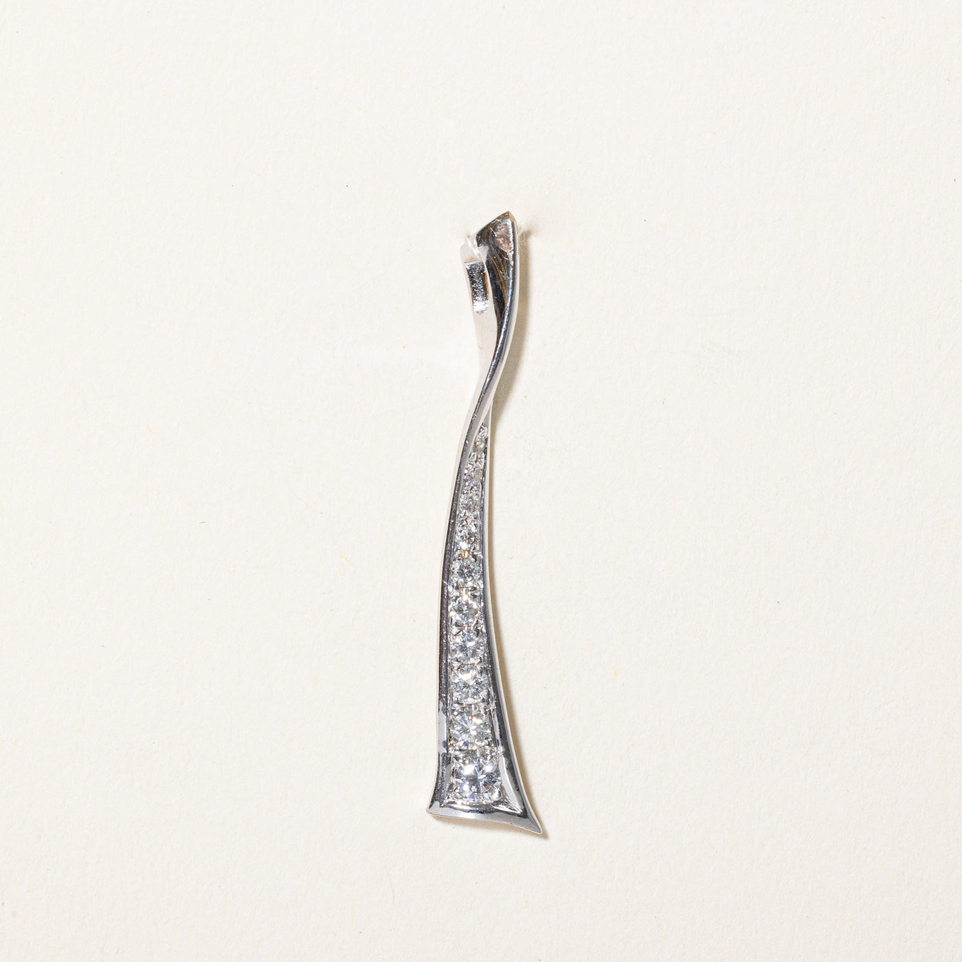 Curved Diamond Drop Pendant | 0.30ctw |