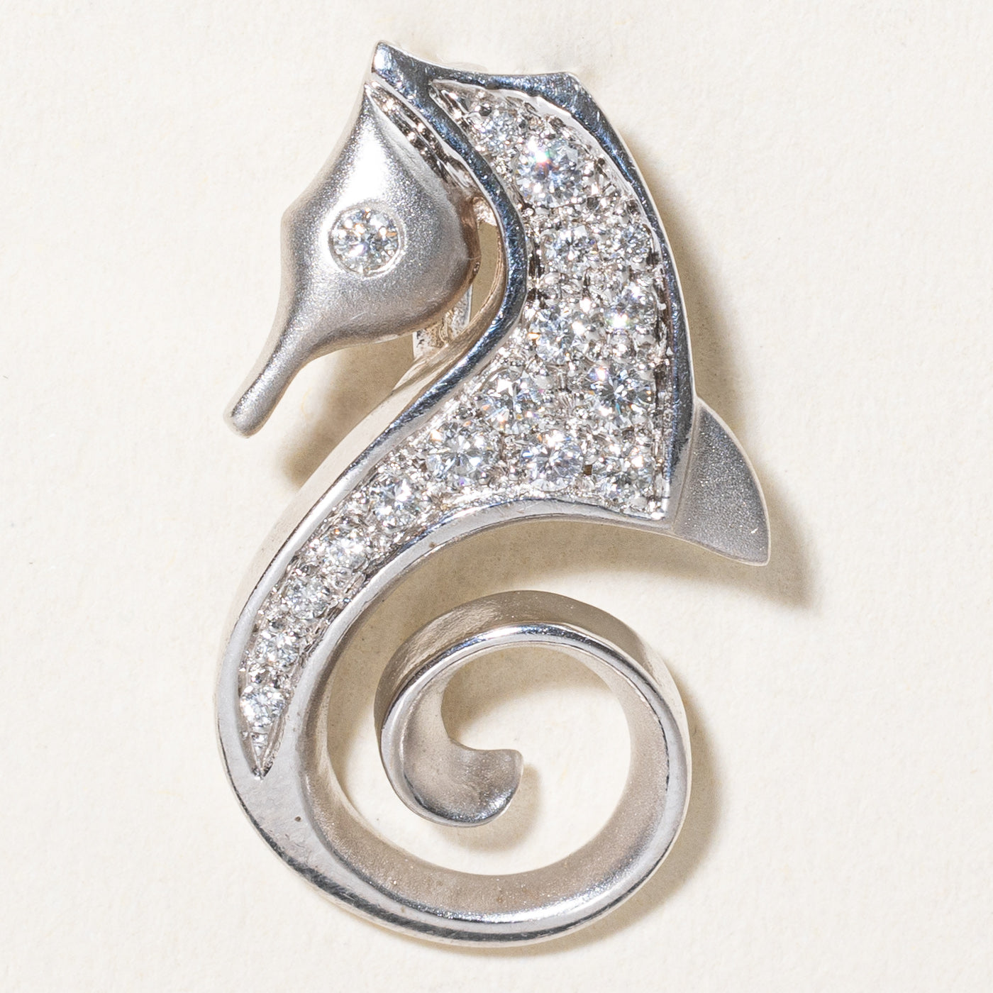 Diamond Sea Horse Pendant | 0.27ctw |