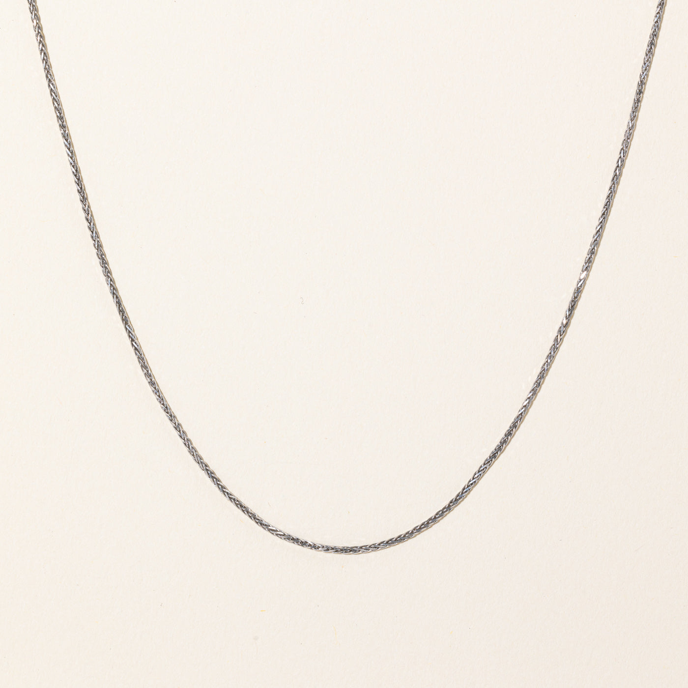 10k White Gold Wheat Chain | 18" |