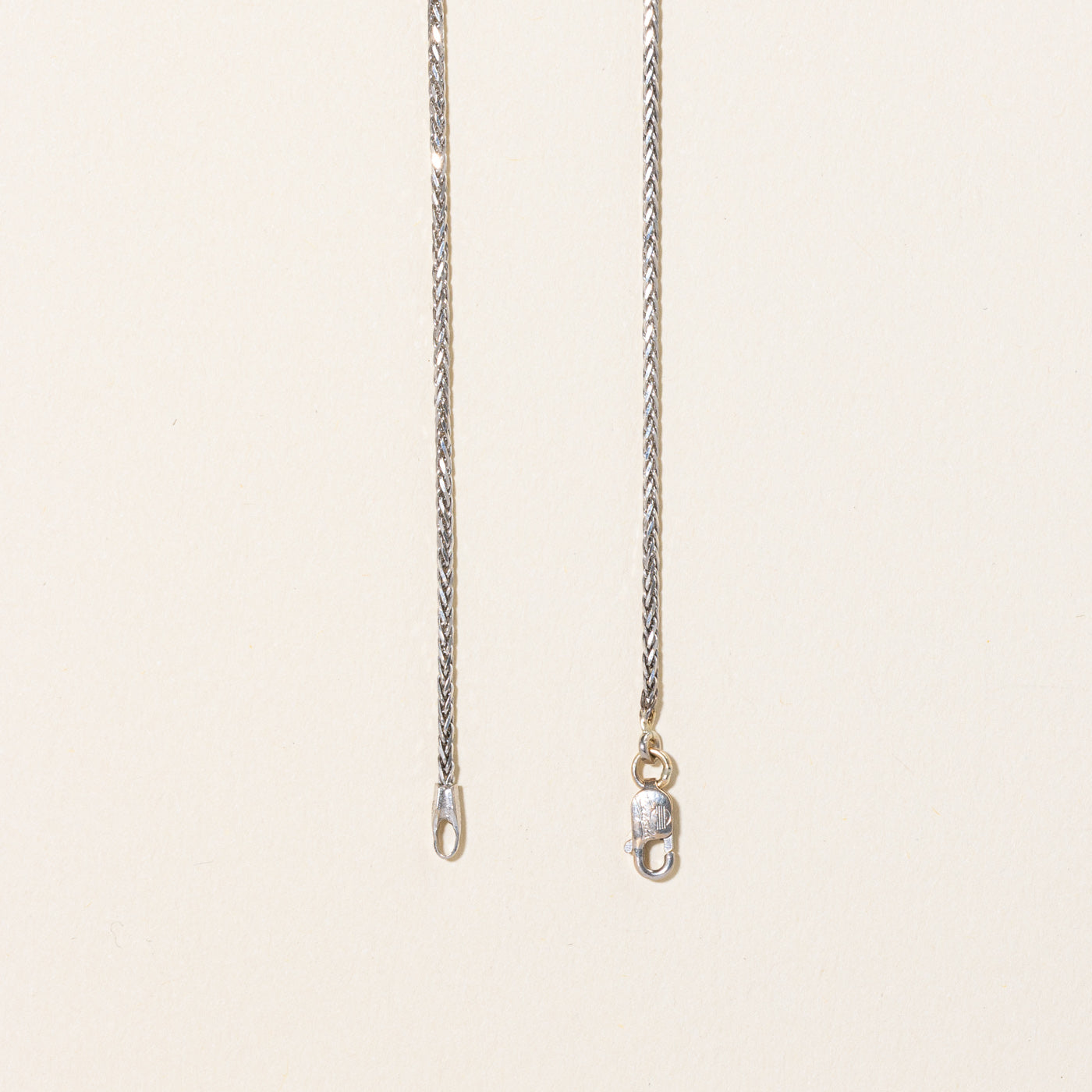 10k White Gold Wheat Chain | 18" |