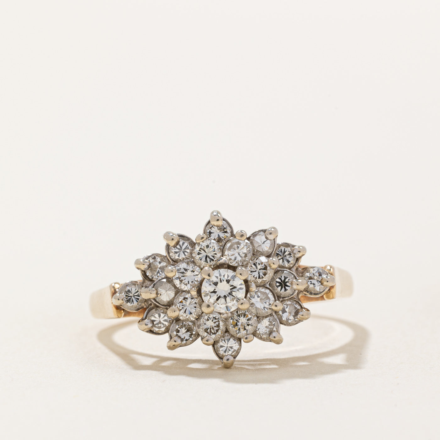 Diamond Cluster Cocktail Ring | 0.92ctw | SZ 9.5 |