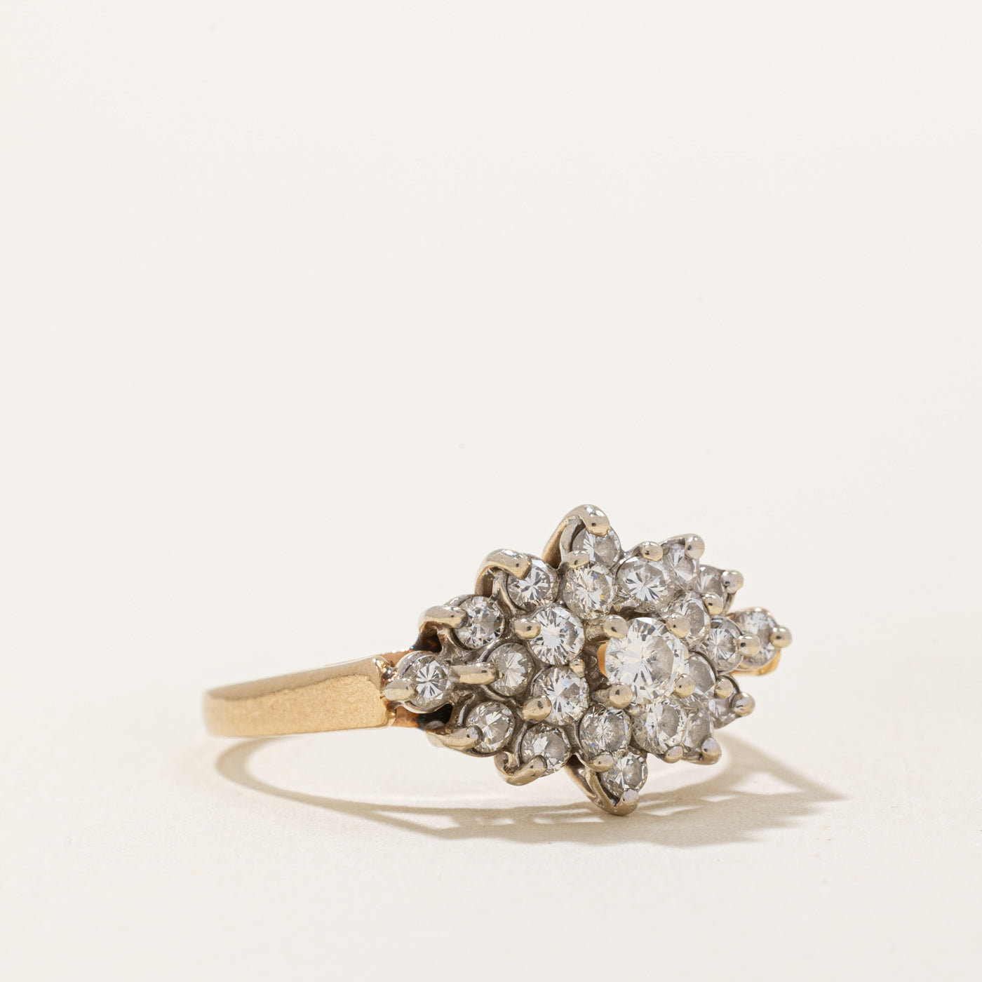 Diamond Cluster Cocktail Ring | 0.92ctw | SZ 9.5 |