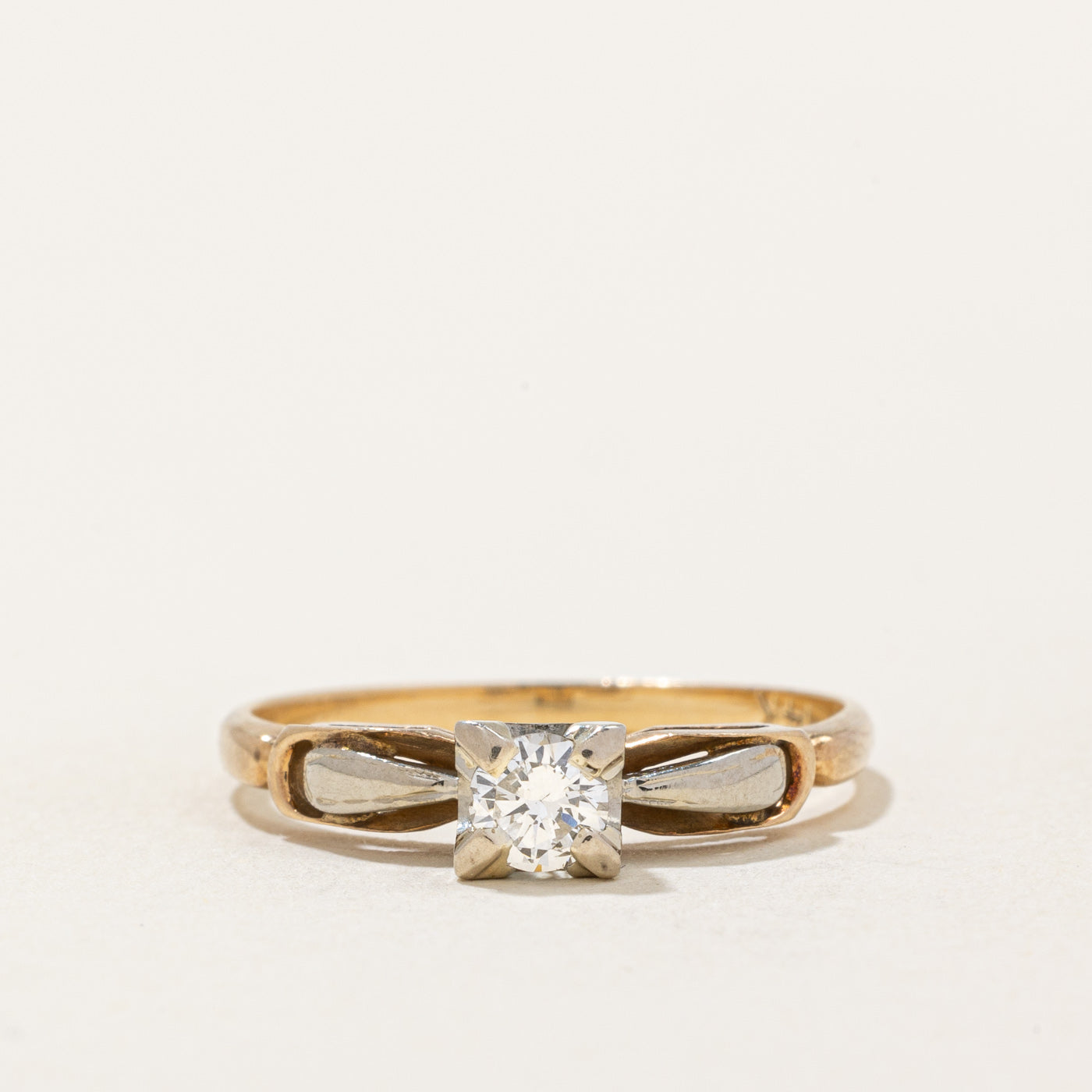 High Set Diamond Engagement Ring | 0.22ct | SZ 7 |