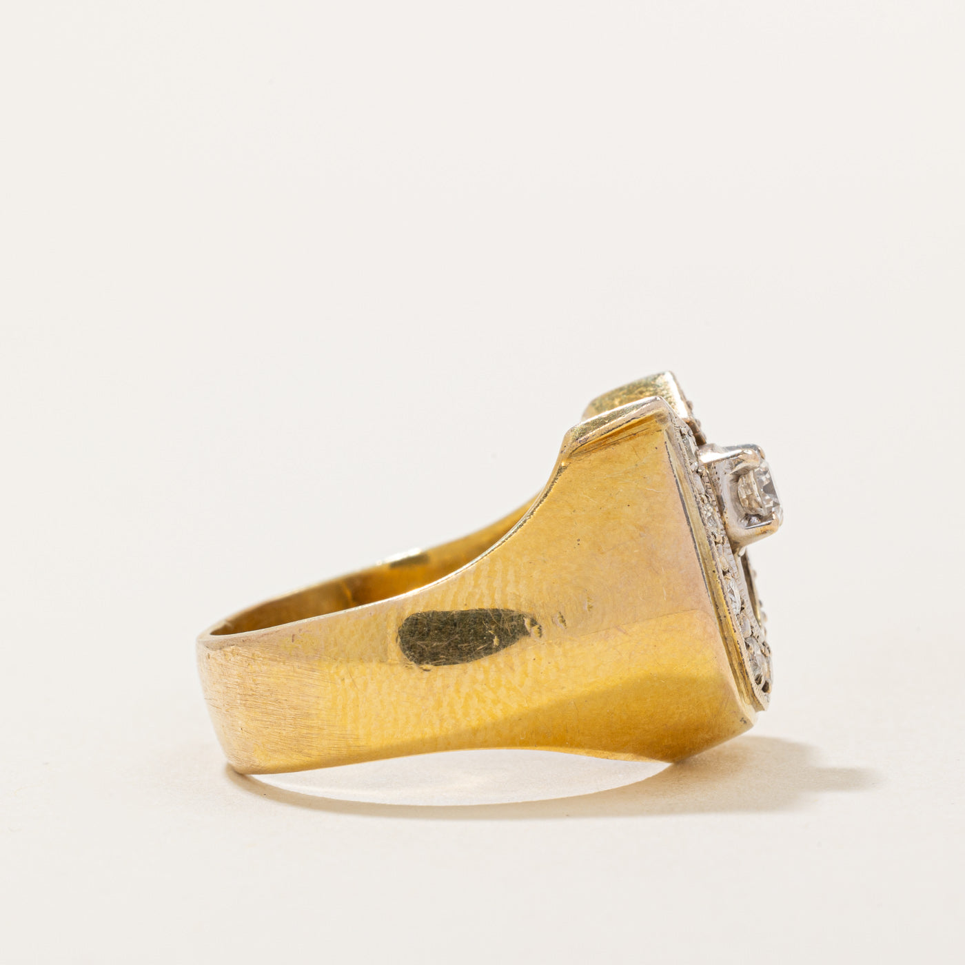 Bague fer à cheval en diamant | 0,46 ct | Taille 9 |