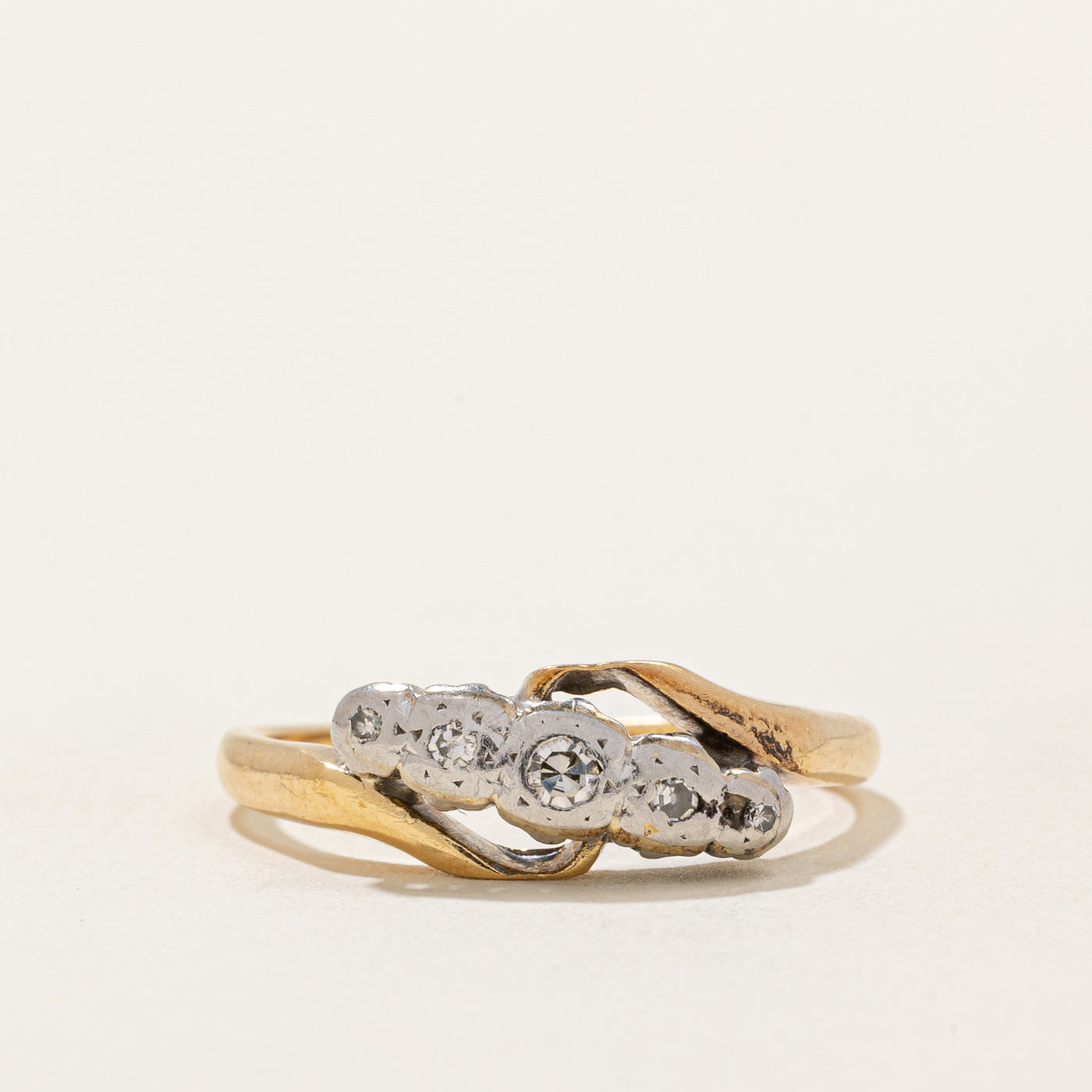 Illusion Set Diamond Waterfall Ring | 0.08ctw | SZ 6.5 |