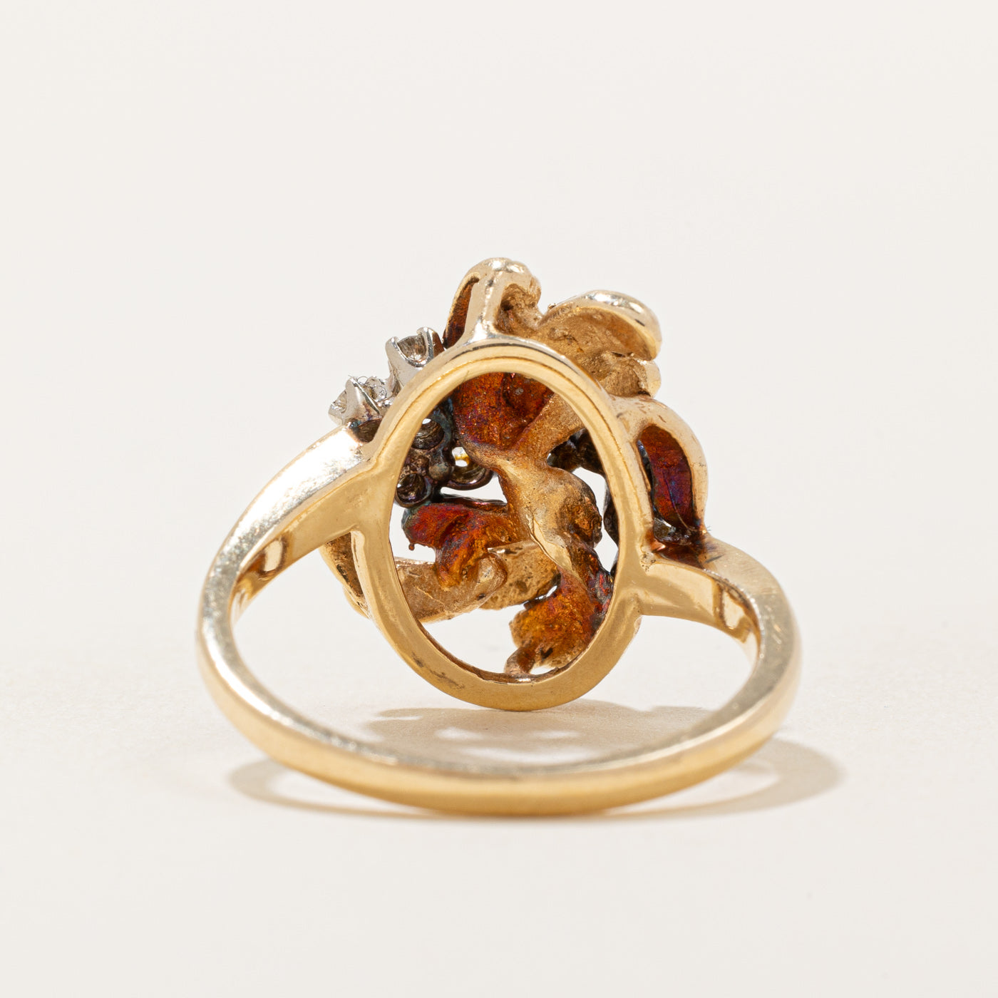 Diamond Textured Cocktail Ring | 0.36ctw | SZ 8.25 |