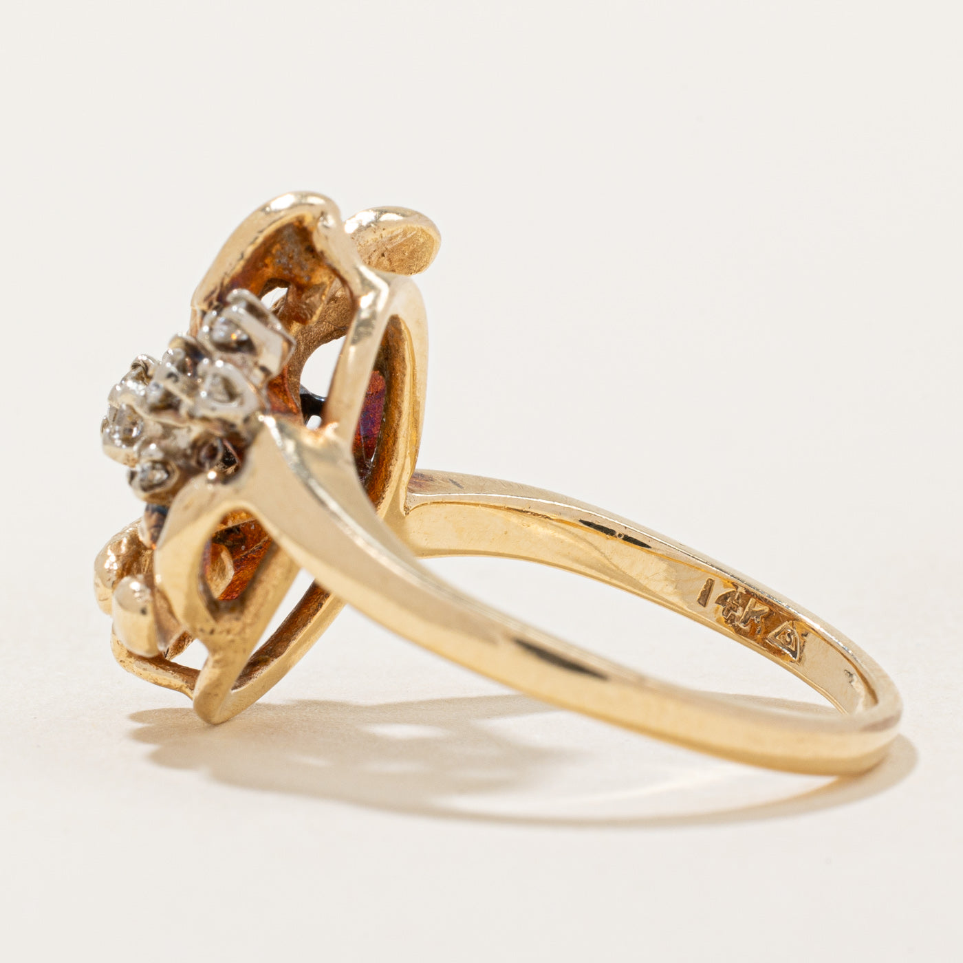 Diamond Textured Cocktail Ring | 0.36ctw | SZ 8.25 |