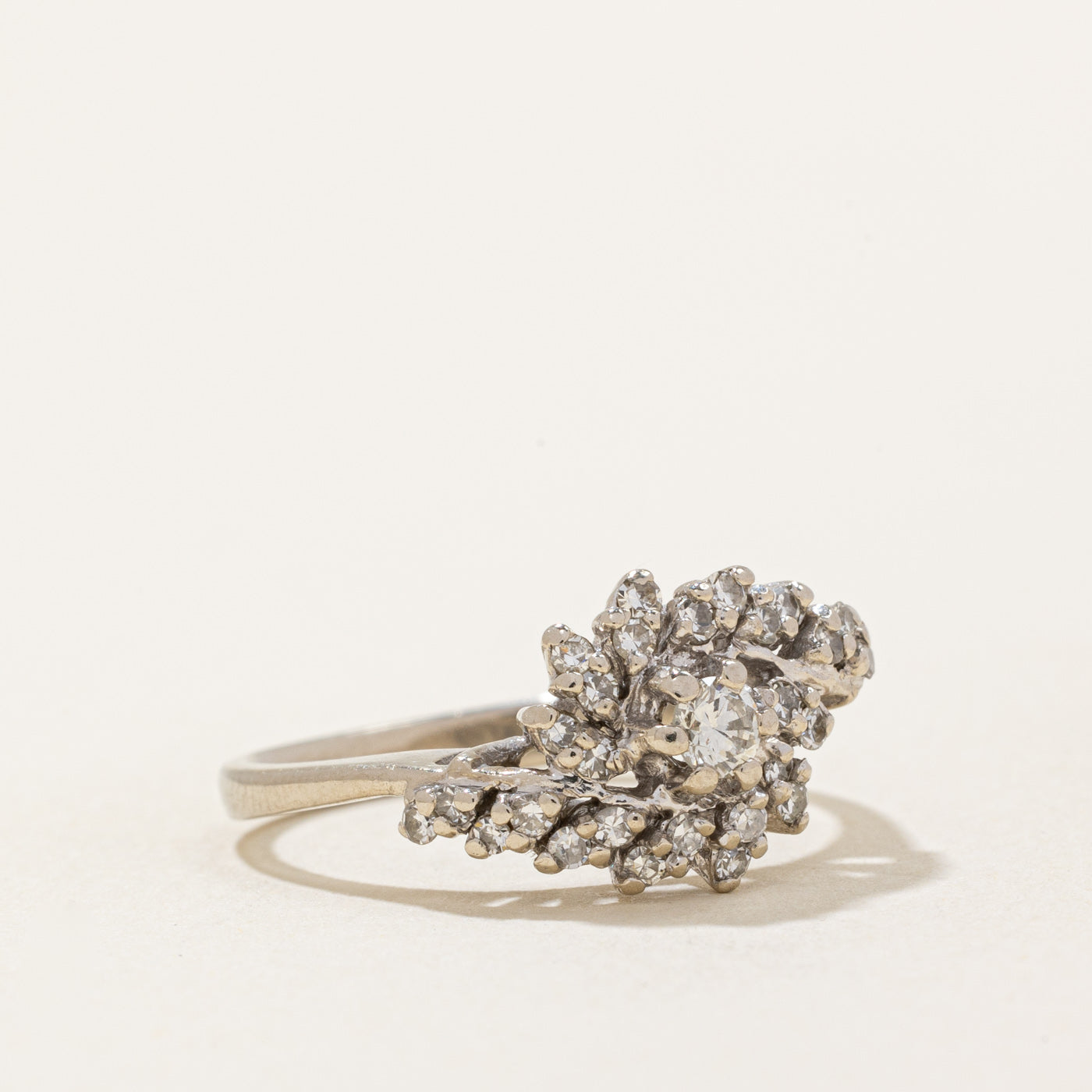 Diamond Cluster Cocktail Ring | 0.35ctw | SZ 6 |
