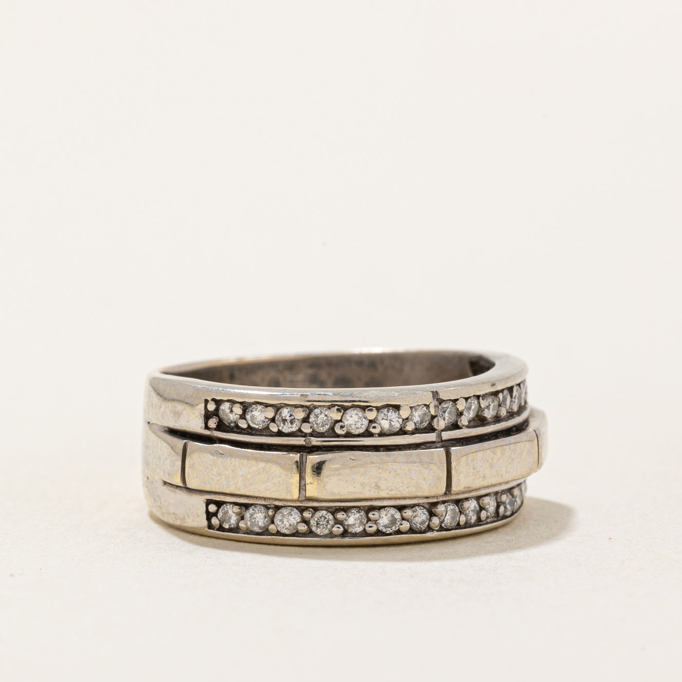 Diamond Geometric Ring | 0.17ctw | SZ 4.5 |