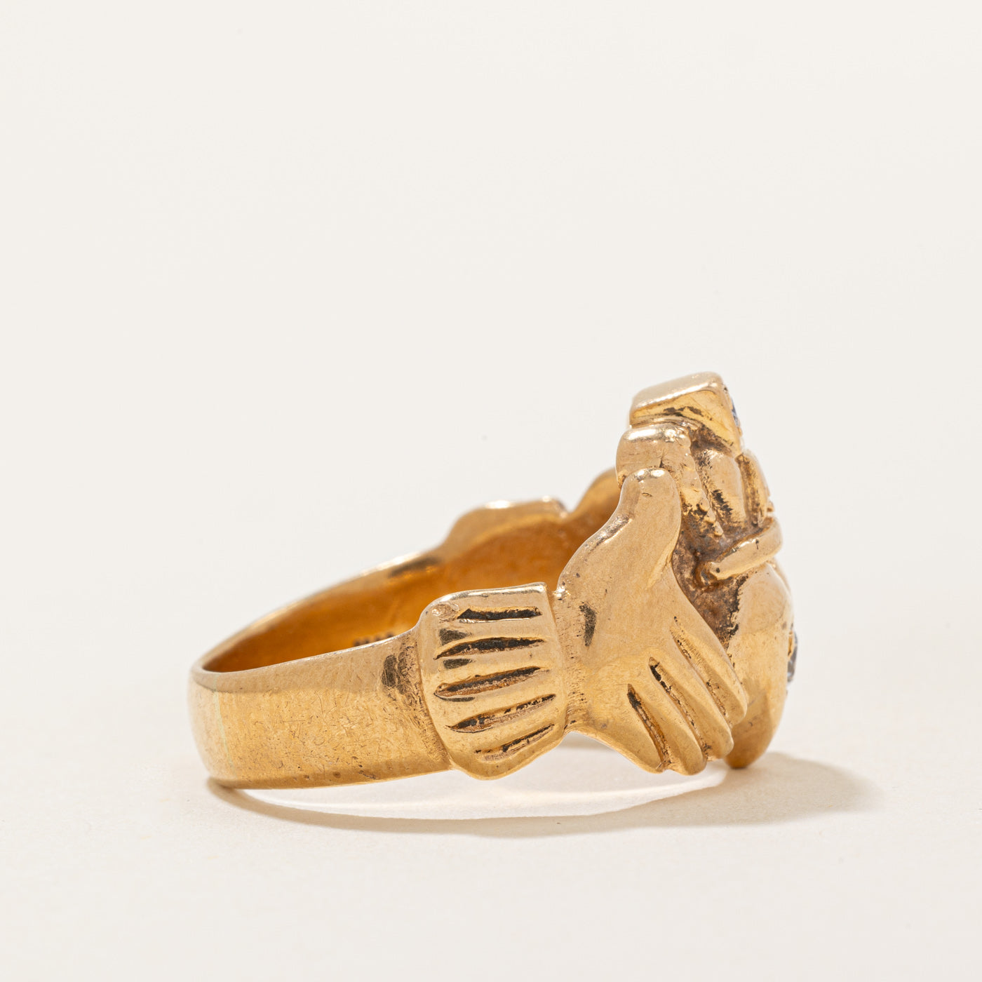 Diamond Claddagh Ring | 0.12ctw | SZ 8 |