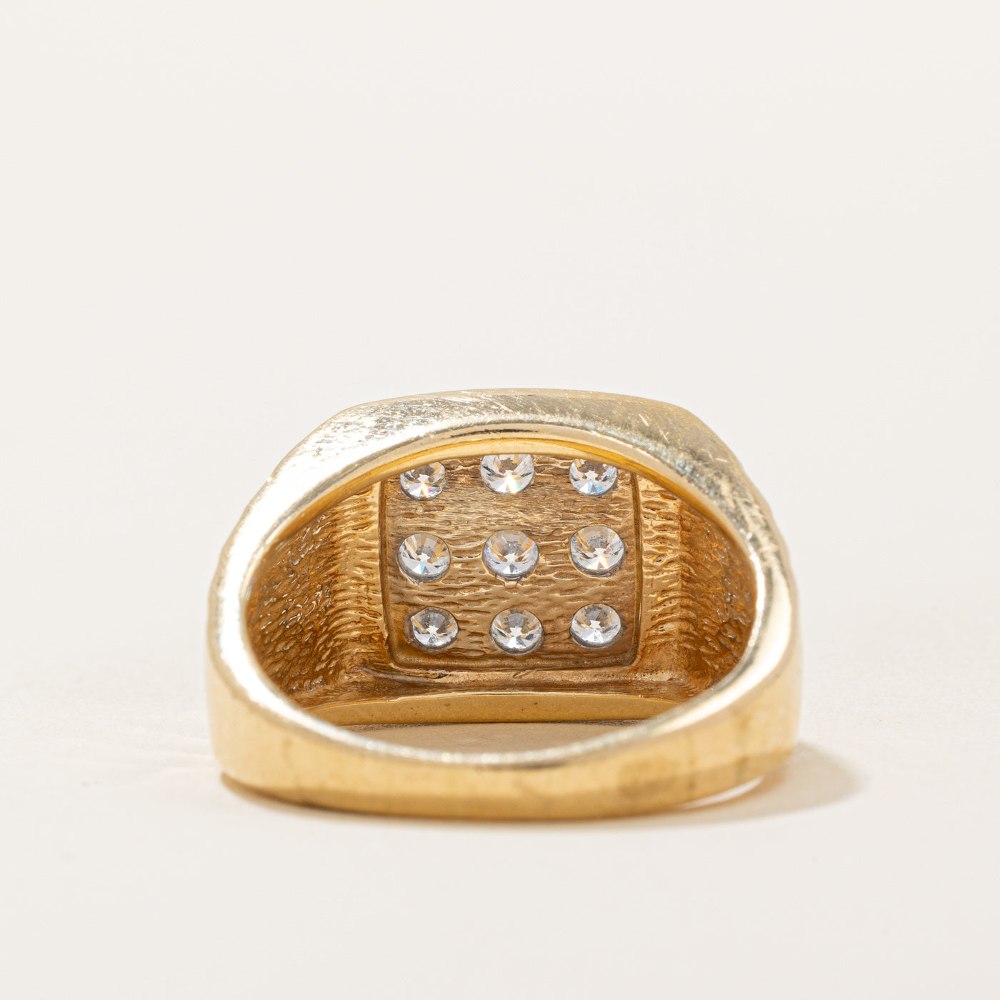 Diamond Grid Signet Ring | 0.63ctw | SZ 8.75 |
