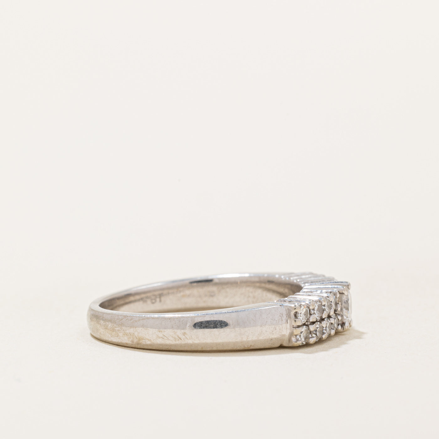 Double Diamond Row Engagement Ring | 0.48ctw | SZ 7.25 |
