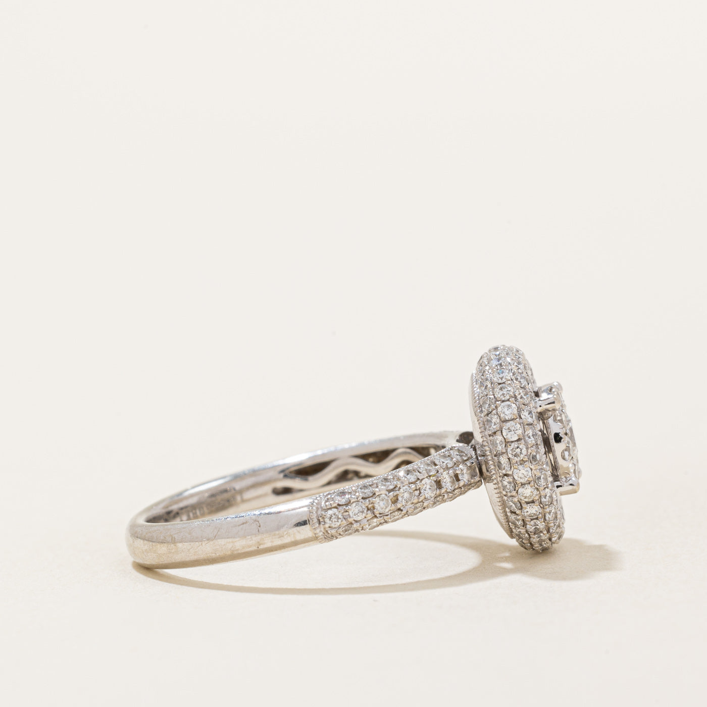 Diamond Double Halo Engagement Ring | 1.04ctw | SZ 6.5 |