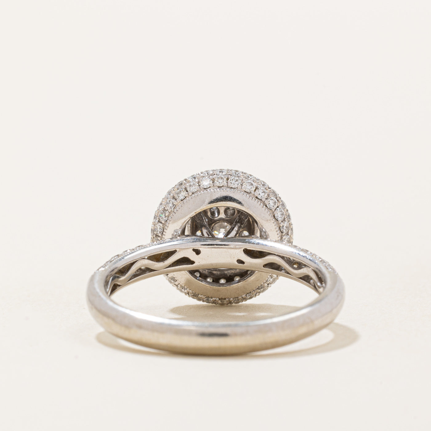 Diamond Double Halo Engagement Ring | 1.04ctw | SZ 6.5 |