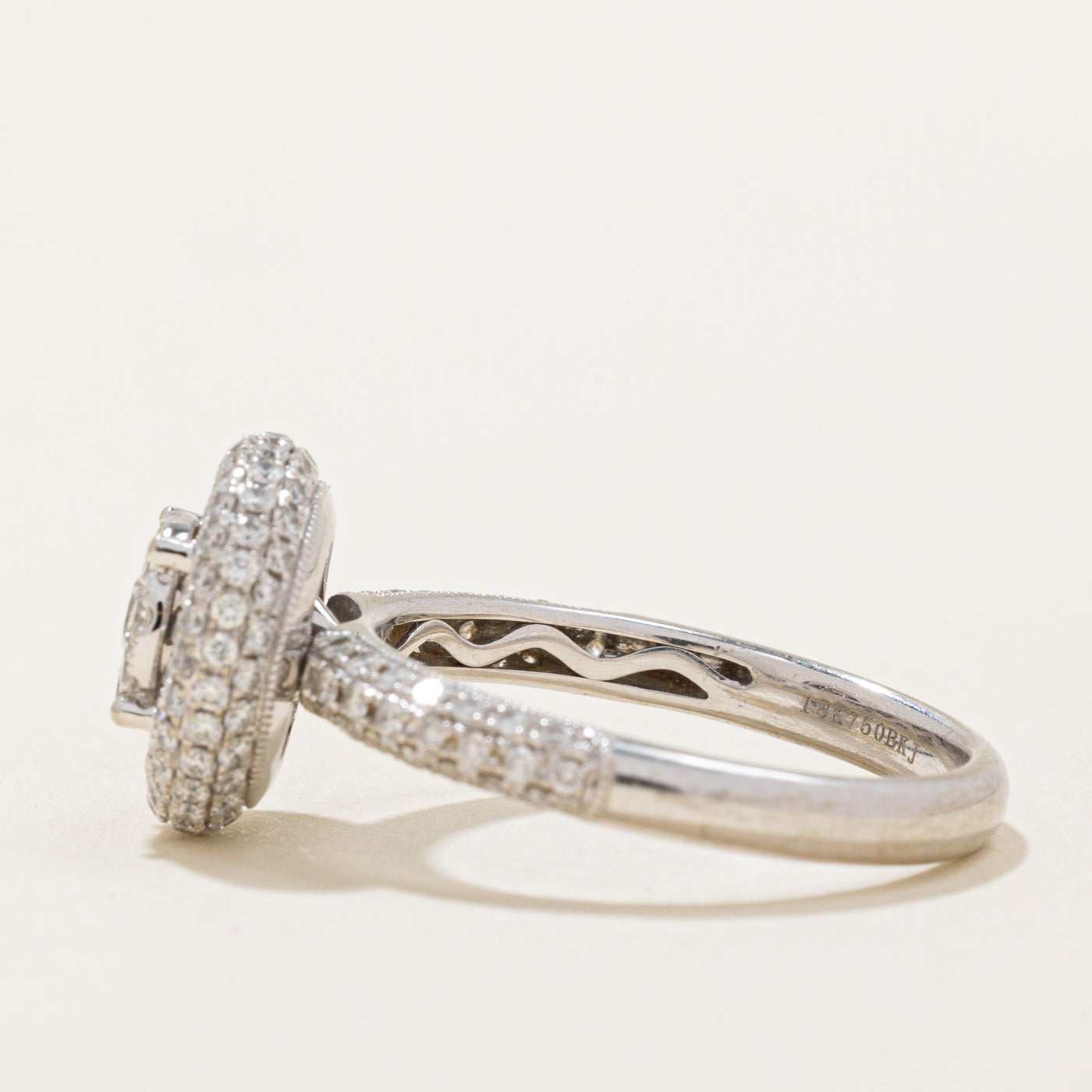 Diamond Double Halo Engagement Ring | 1.04ctw | SZ 6.5 |