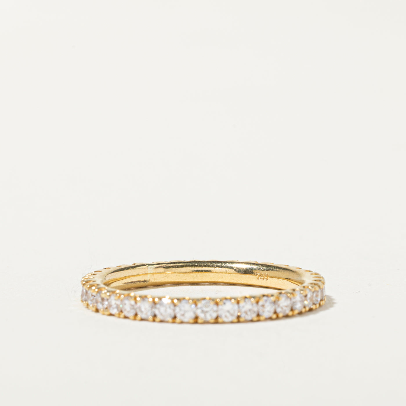 18k Diamond Eternity Band | 1.36ctw | 2mm | SZ 10