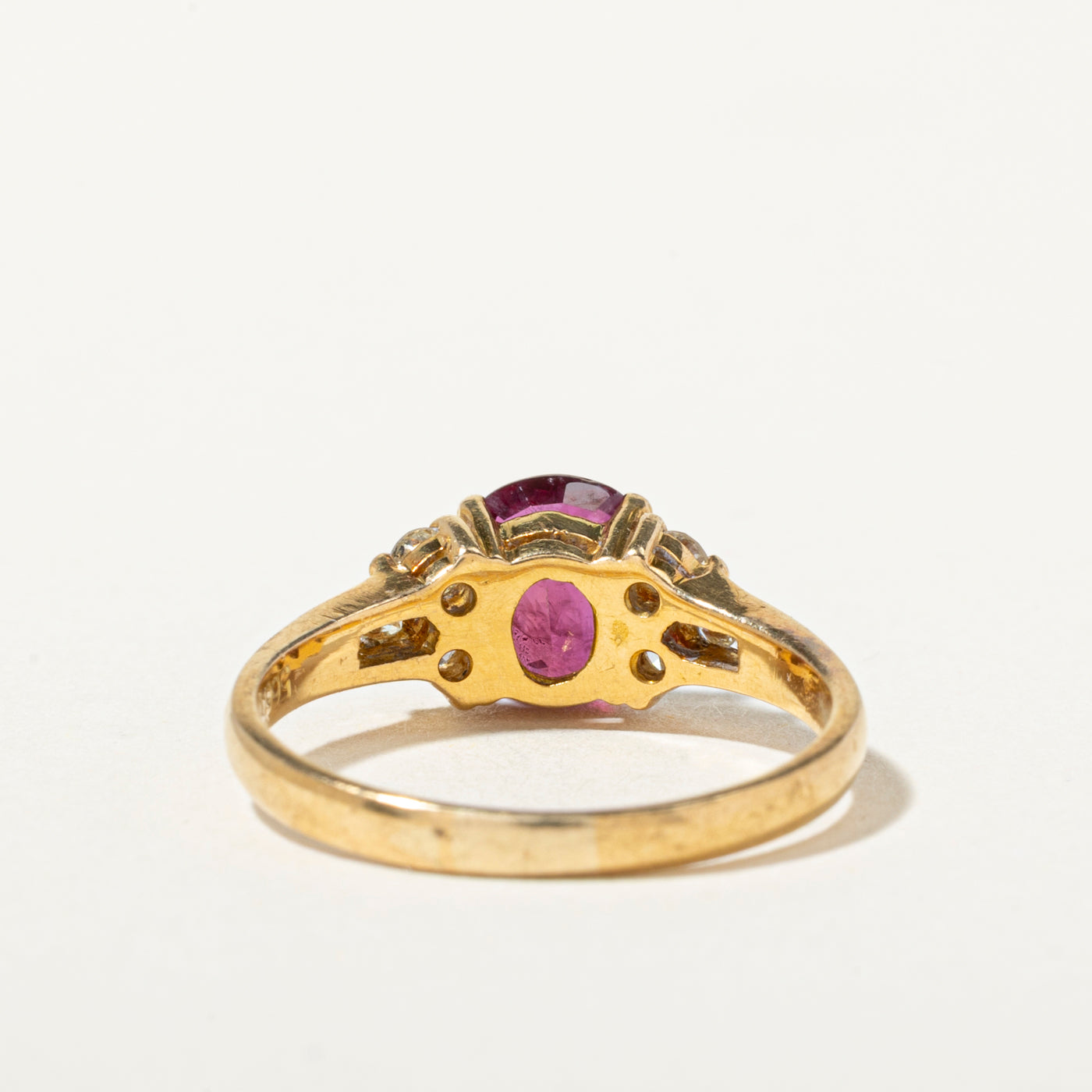 18k Ruby & Diamond Cathedral Ring | 1.17ct, 0.30ctw | SZ 7.25