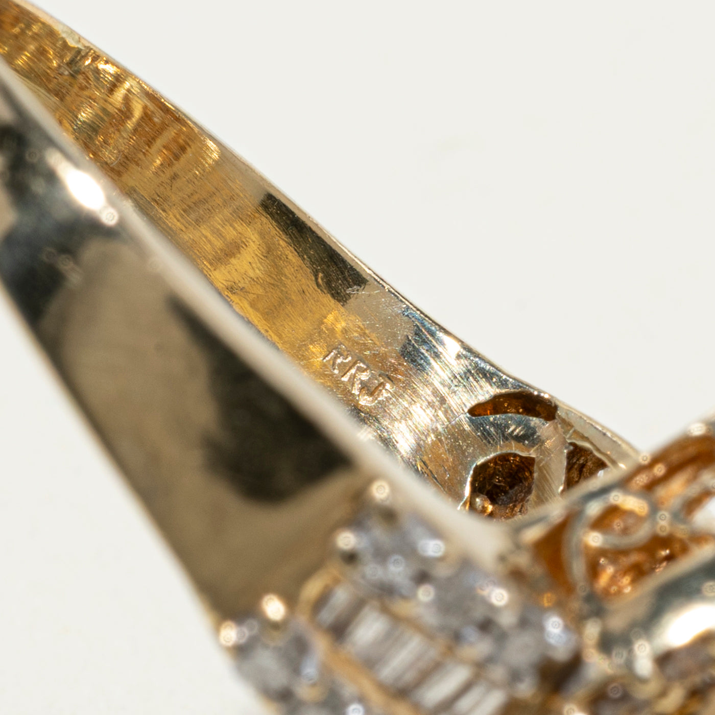 14k Diamond Cluster Crossover Cocktail Ring | 1.50ctw | SZ 8.5