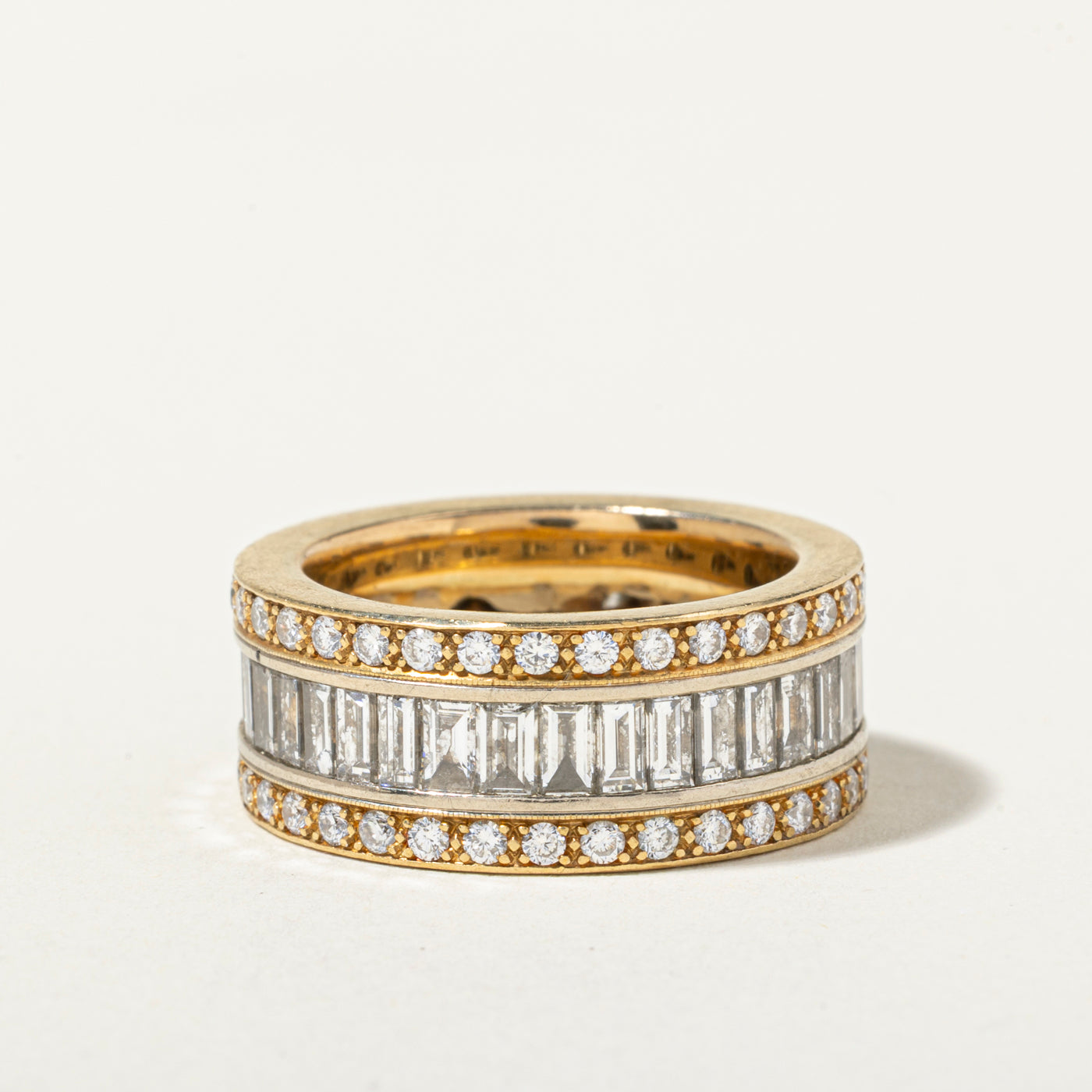 18k Multi Row Diamond Band | 5.91ctw | 9mm | SZ 8