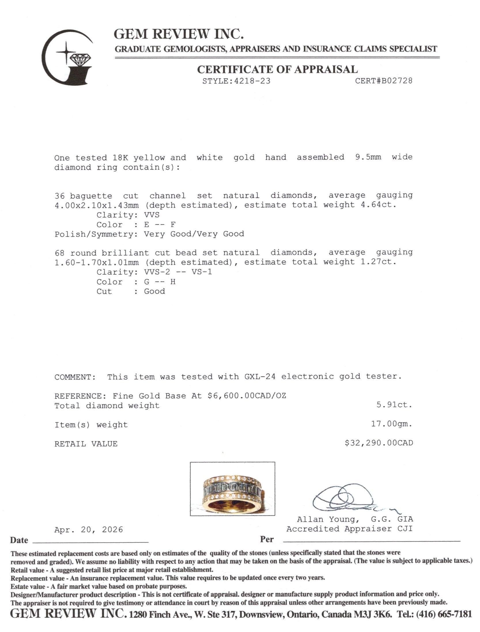 18k Multi Row Diamond Band | 5.91ctw | 9mm | SZ 8