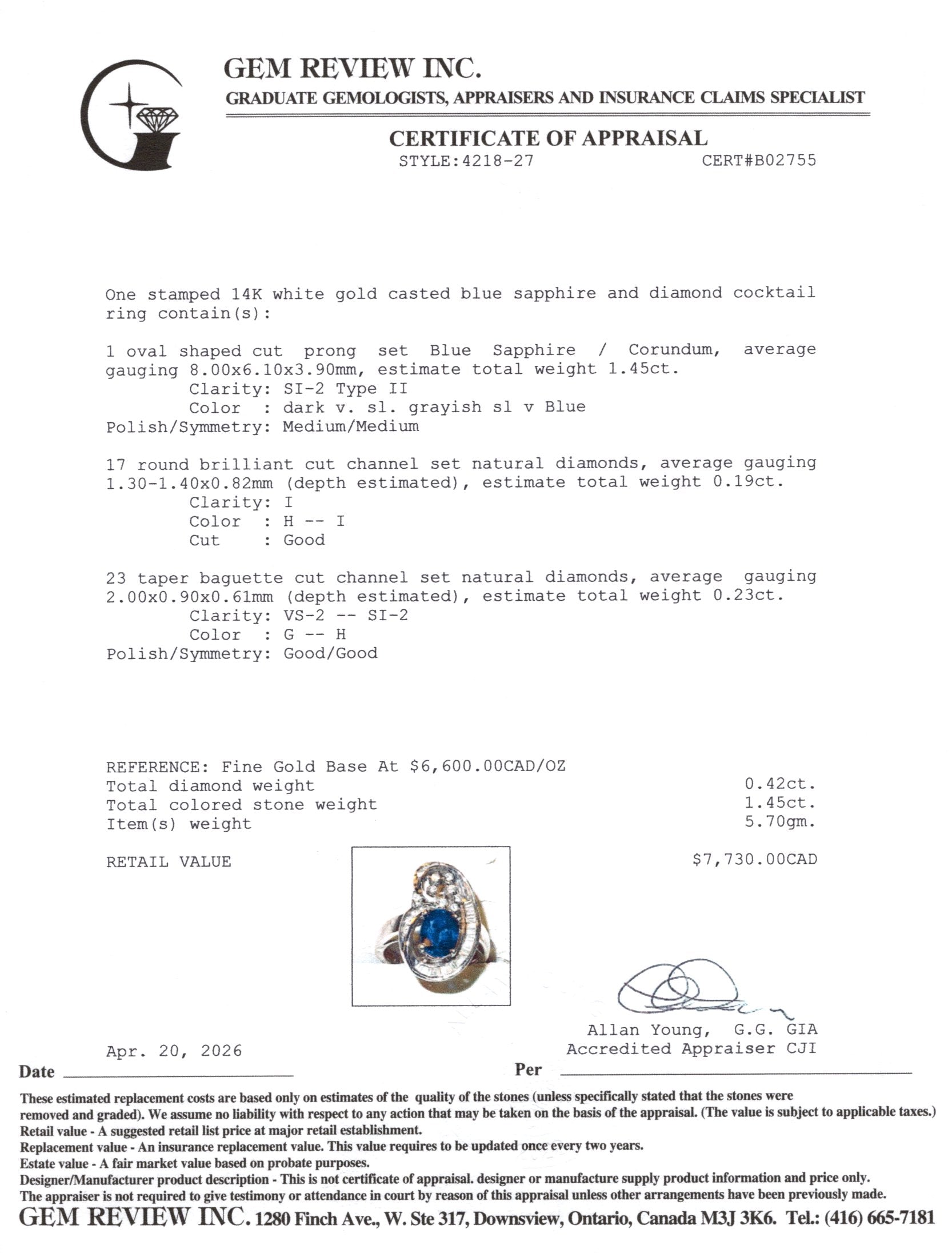 14k Sapphire & Diamond Waterfall Abstract Cocktail Ring | 1.45ct, 0.42ctw | SZ 5.75