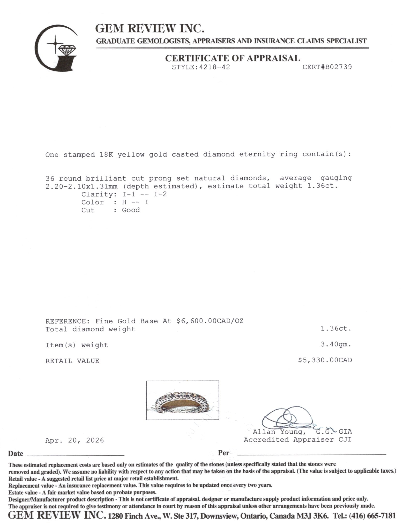18k Diamond Eternity Band | 1.36ctw | 2mm | SZ 10