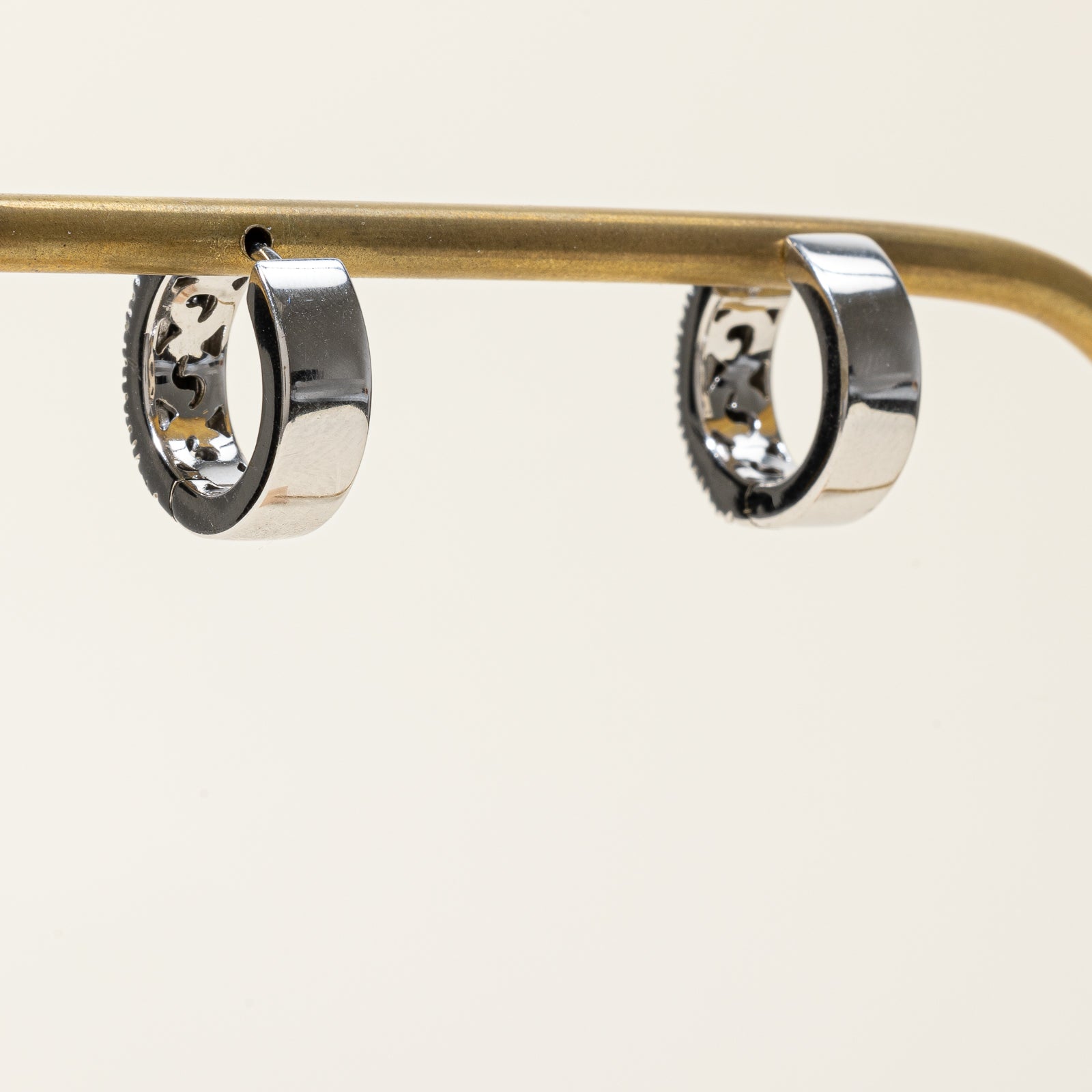 Diamond & Black Diamond Hoop Earrings | 0.20ctw, 0.66ctw |