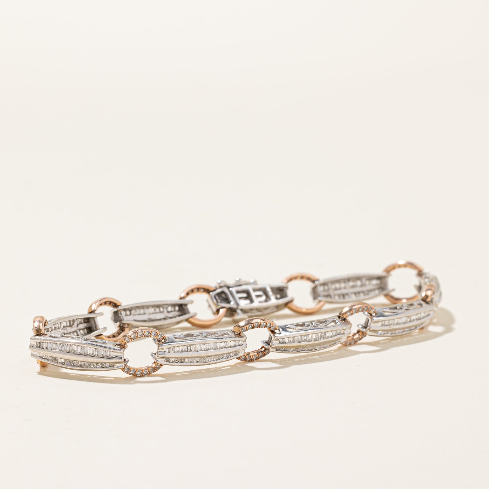 Diamond Two Tone Bracelet | 1.98ctw | 7.5" |