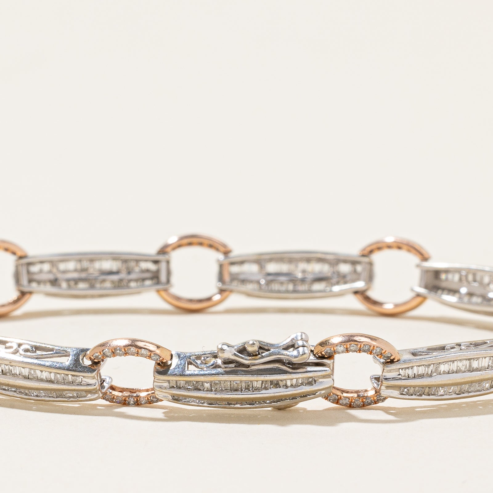 Diamond Two Tone Bracelet | 1.98ctw | 7.5" |
