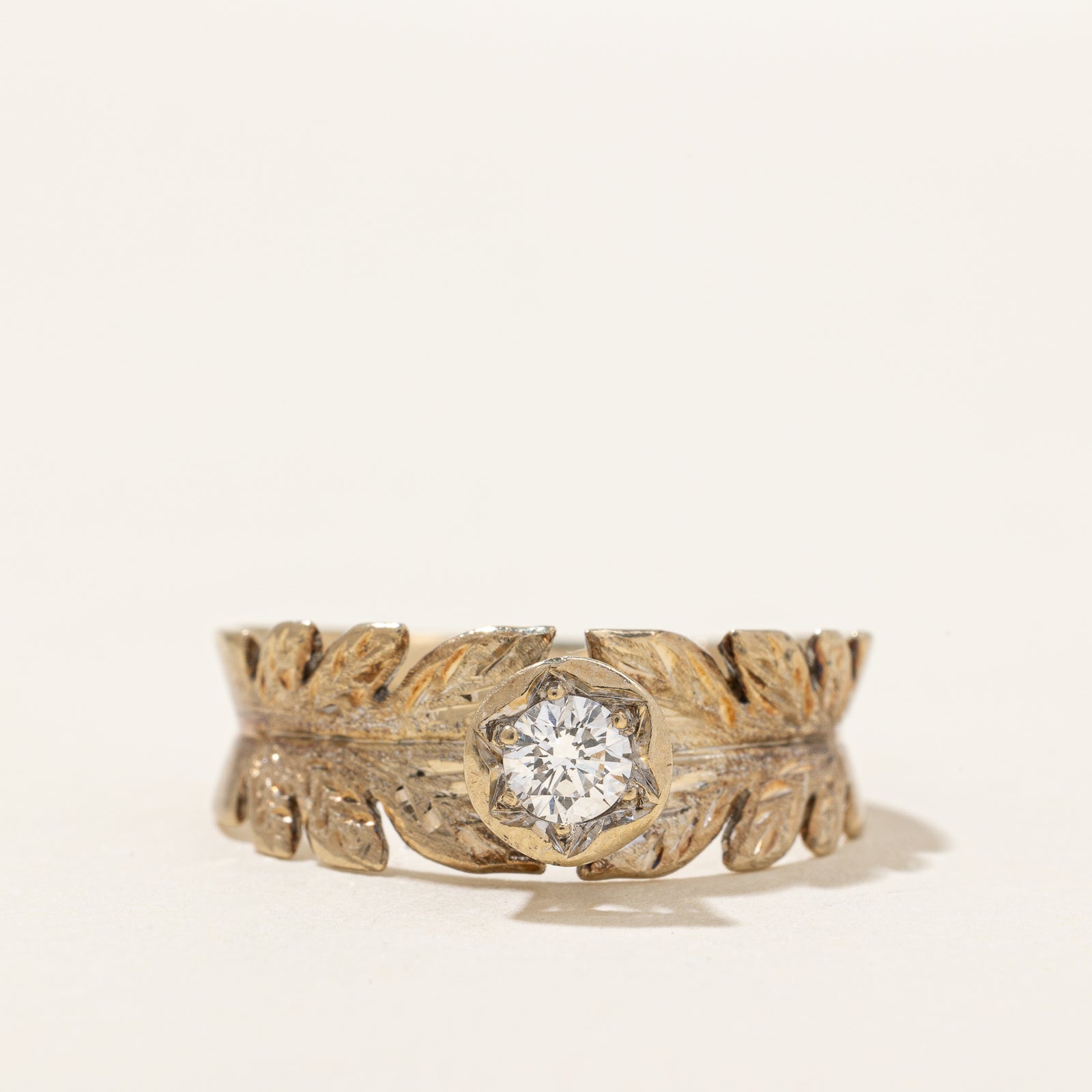 Diamond Leaf Ring | 0.19ct | SZ 6.75 |