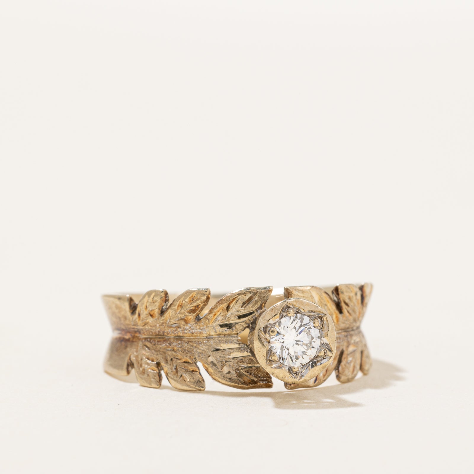 Diamond Leaf Ring | 0.19ct | SZ 6.75 |