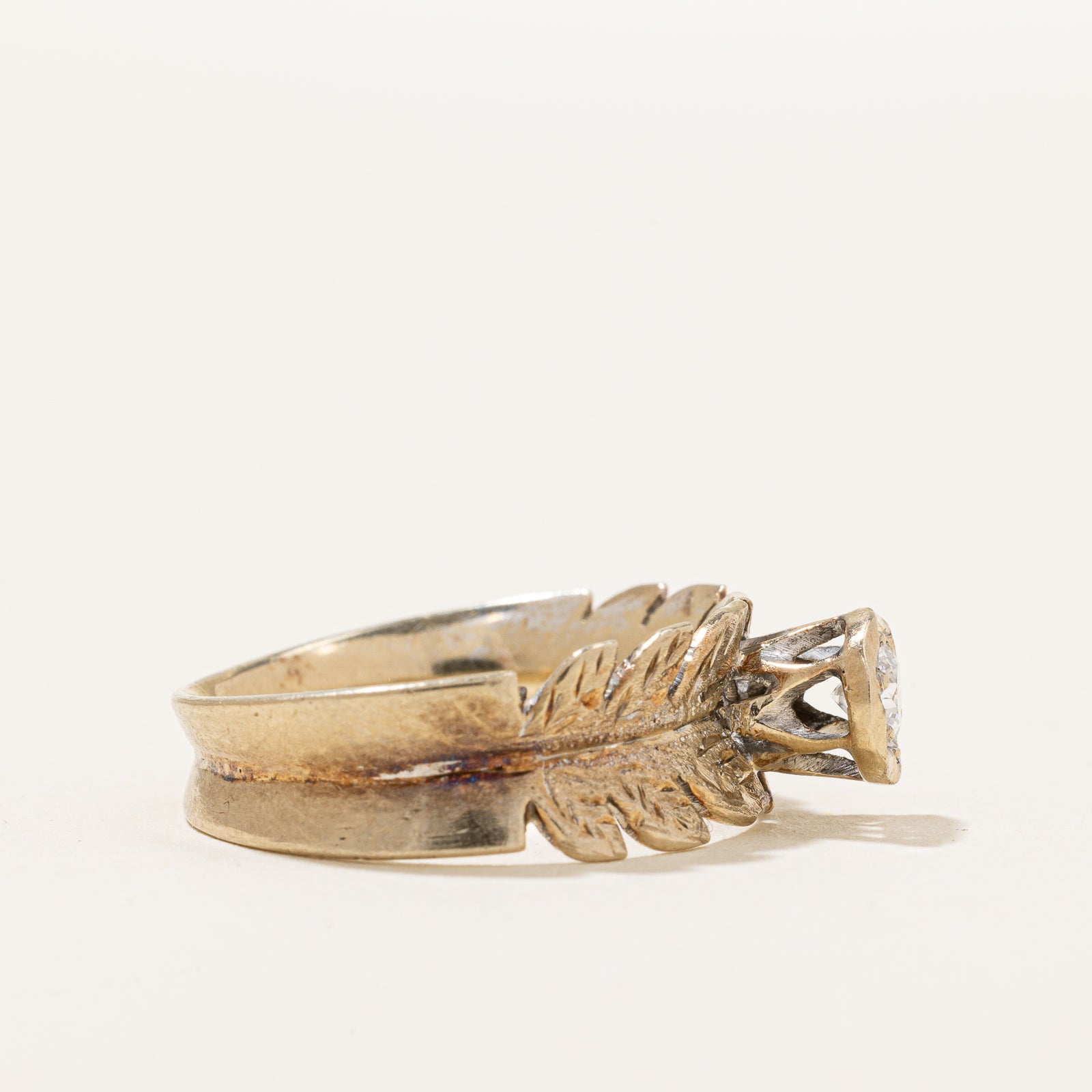 Diamond Leaf Ring | 0.19ct | SZ 6.75 |