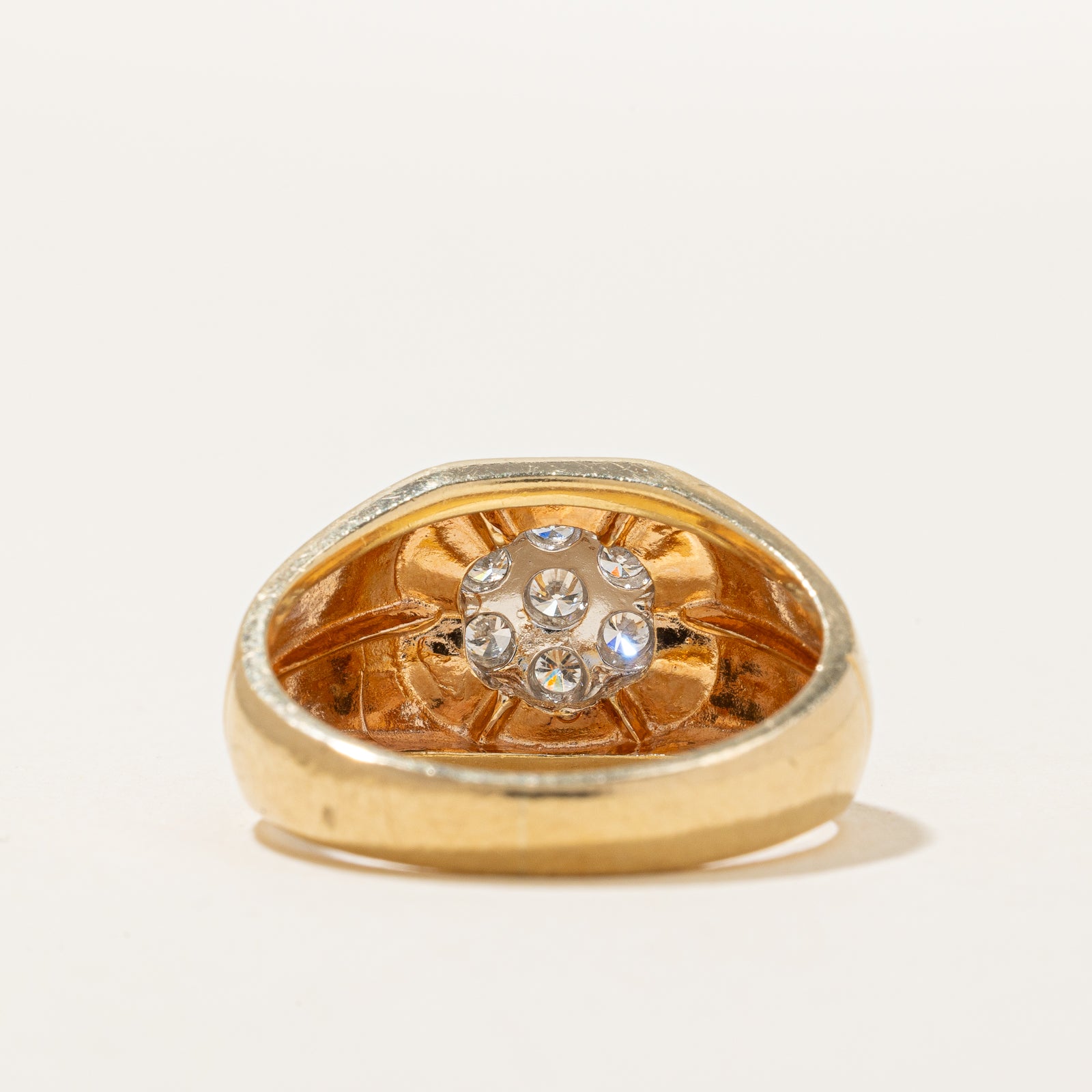 Vintage Diamond Cluster Flower Ring | 0.44ctw | SZ 8.5 |