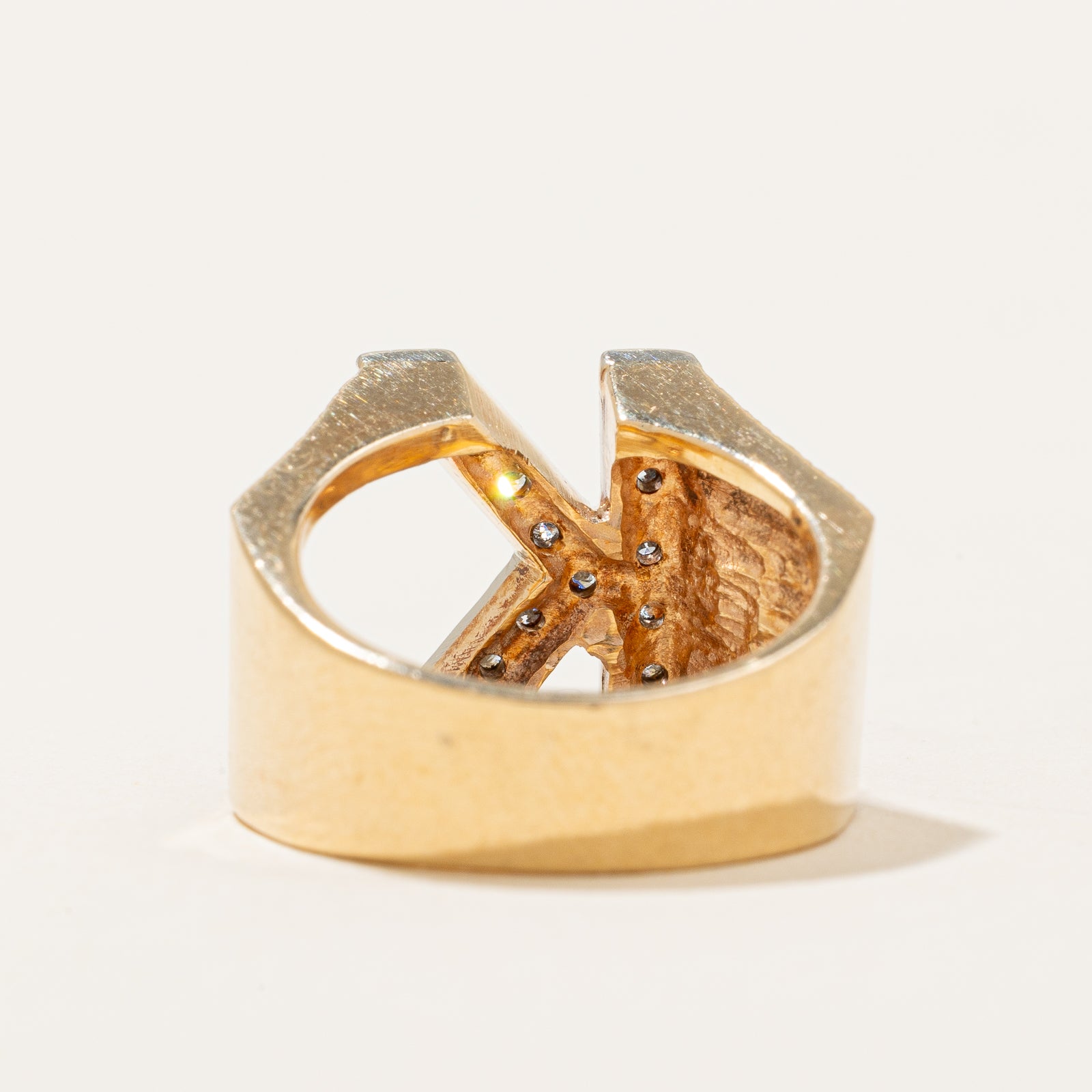 Diamond 'K' Initial Ring | 0.42ctw | SZ 4 |