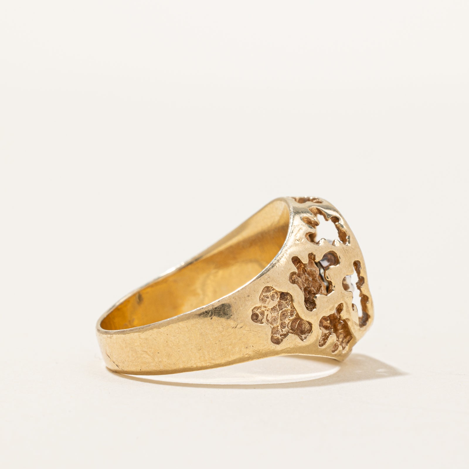Diamond Textured Cocktail Ring | 0.26ctw | SZ 9.25 |