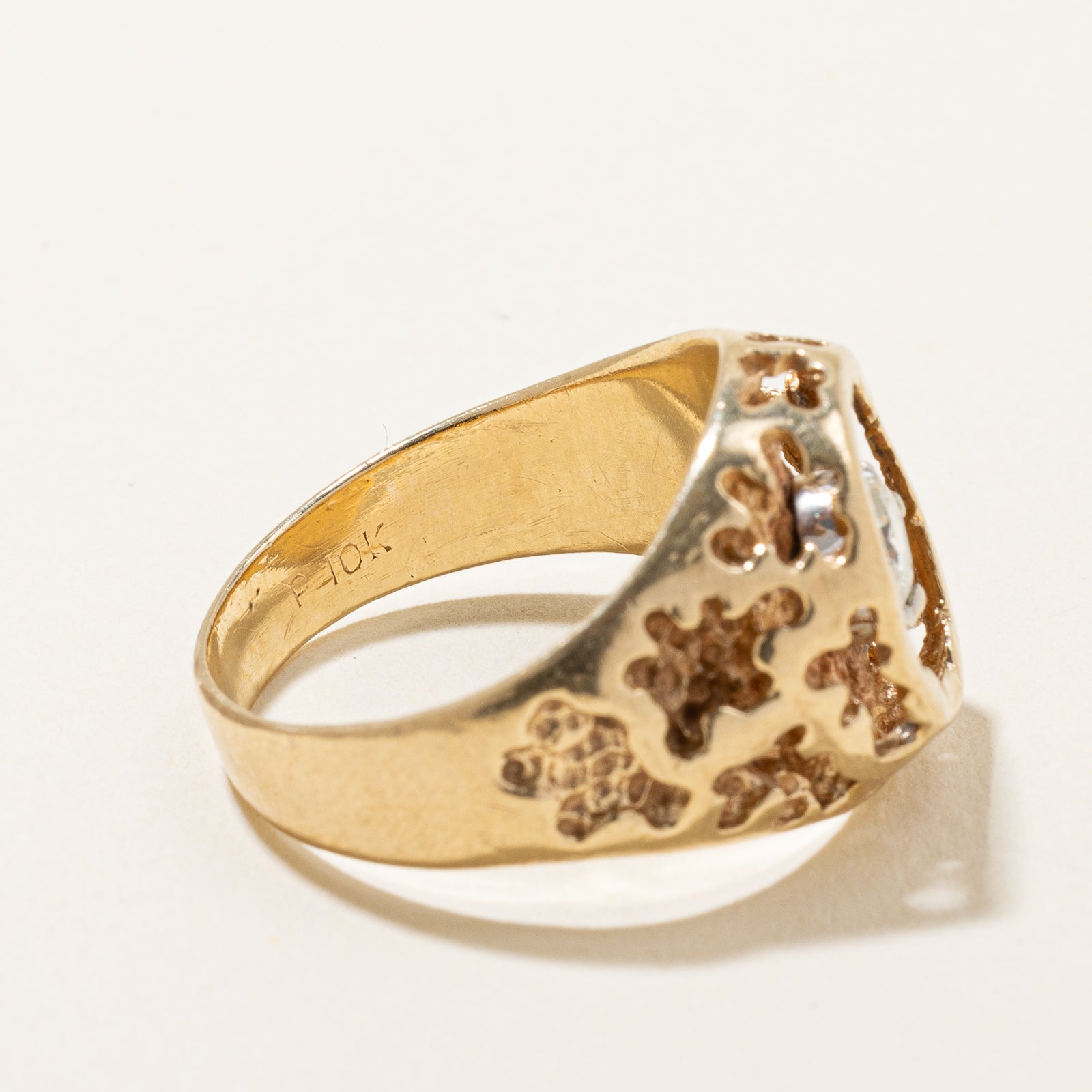 Diamond Textured Cocktail Ring | 0.26ctw | SZ 9.25 |