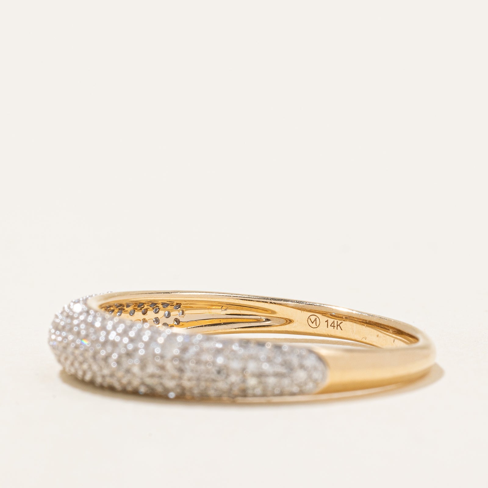 Pavé Set Dome Diamond Ring | 0.20ctw | SZ 7 |