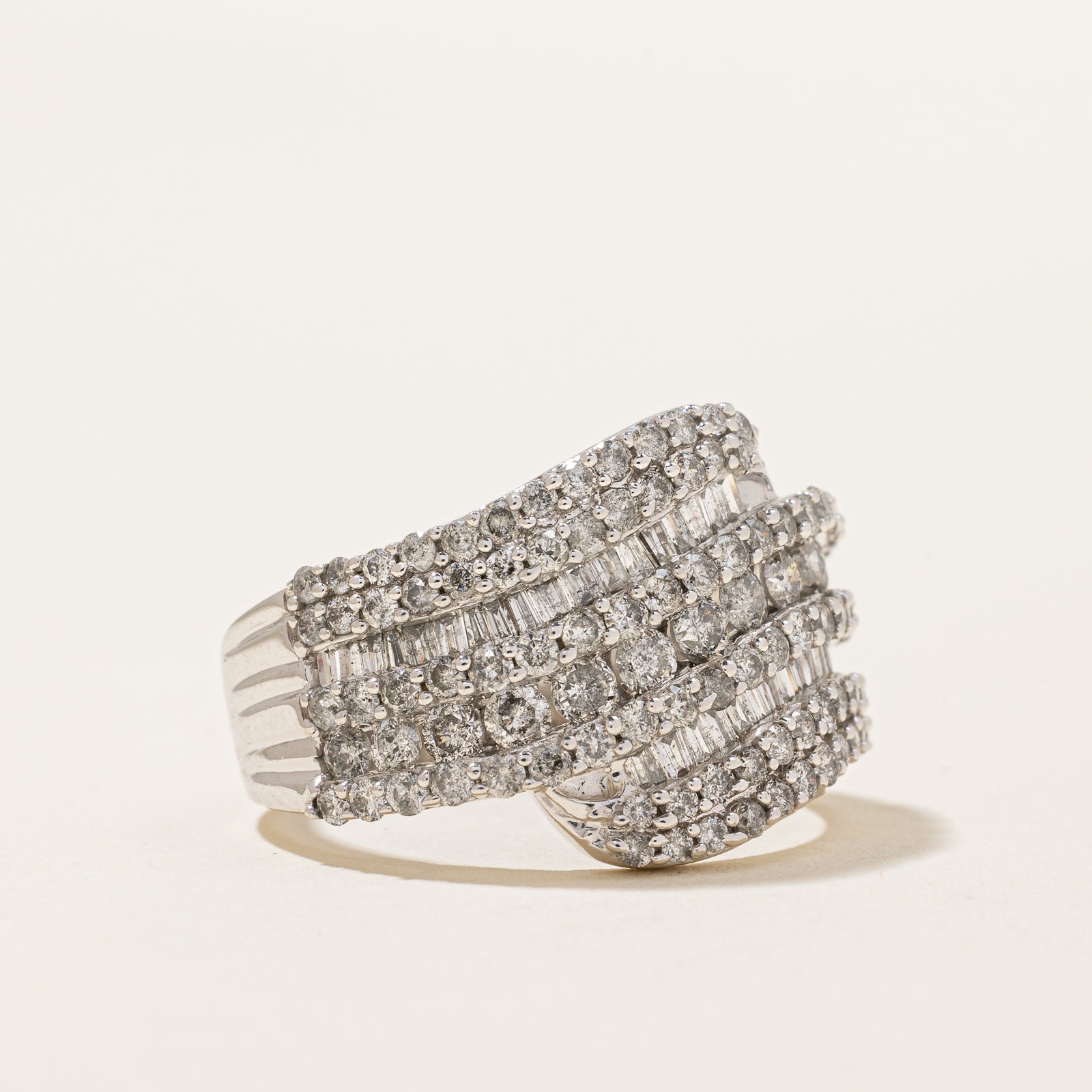 Diamond Waterfall Ring | 1.85ctw | SZ 7.25 |