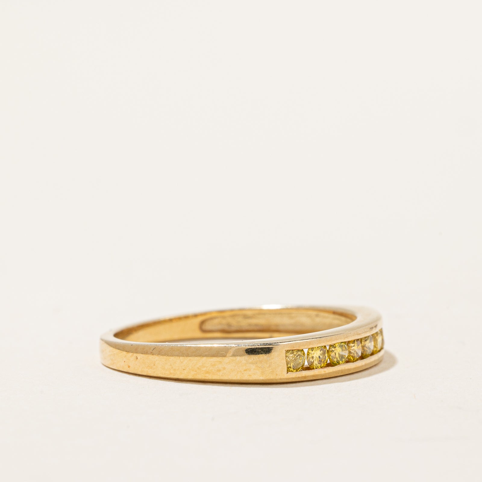 Channel Set Treated Yellow Diamond Ring | 0.22ctw | SZ 6 |