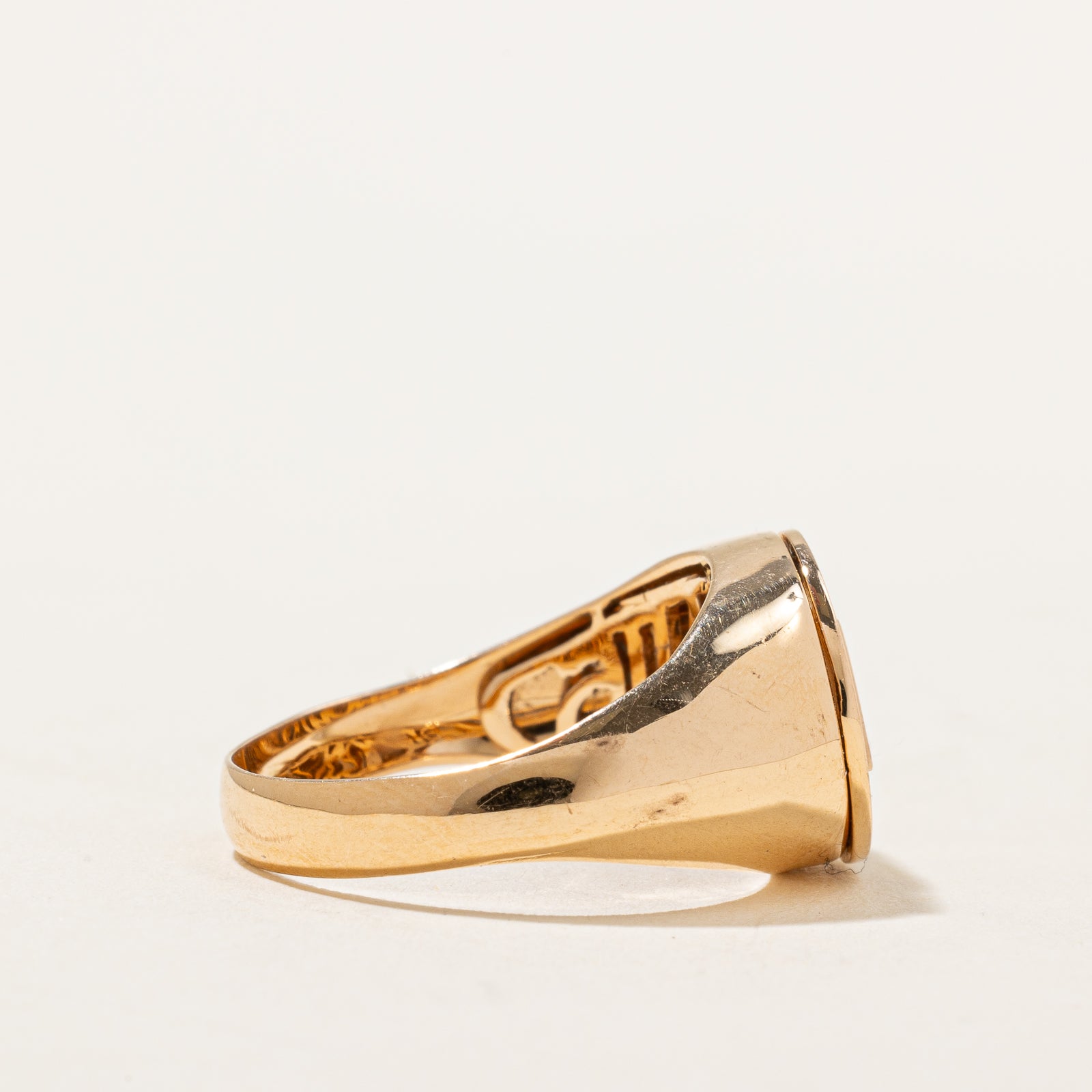 Diamond "A" Initial Signet Ring | 0.02ctw | SZ 9 |