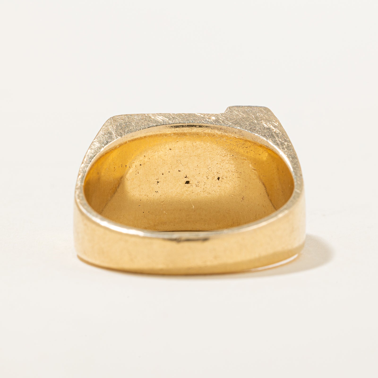 Diamond "A" Initial Textured Ring | 0.24ctw | SZ 10.25 |