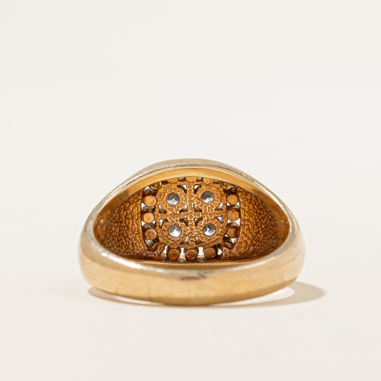 Channel Set Diamond Signet Ring | 0.76ctw | SZ 10.75 |