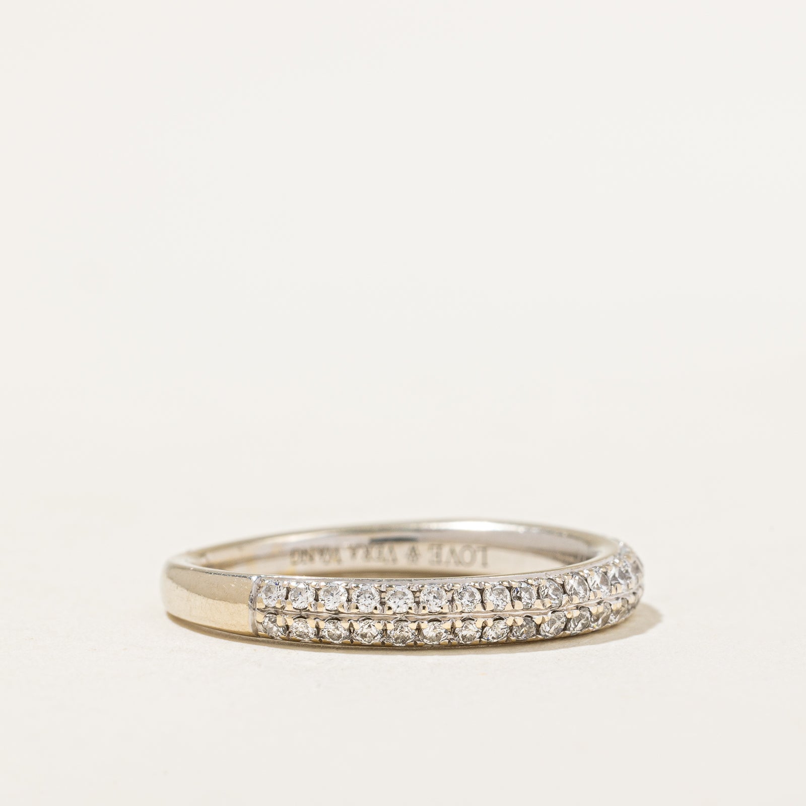 Bague demi-éternité double rangée de diamants « Vera Wang » | 0,33 ct | Taille 6,25 |